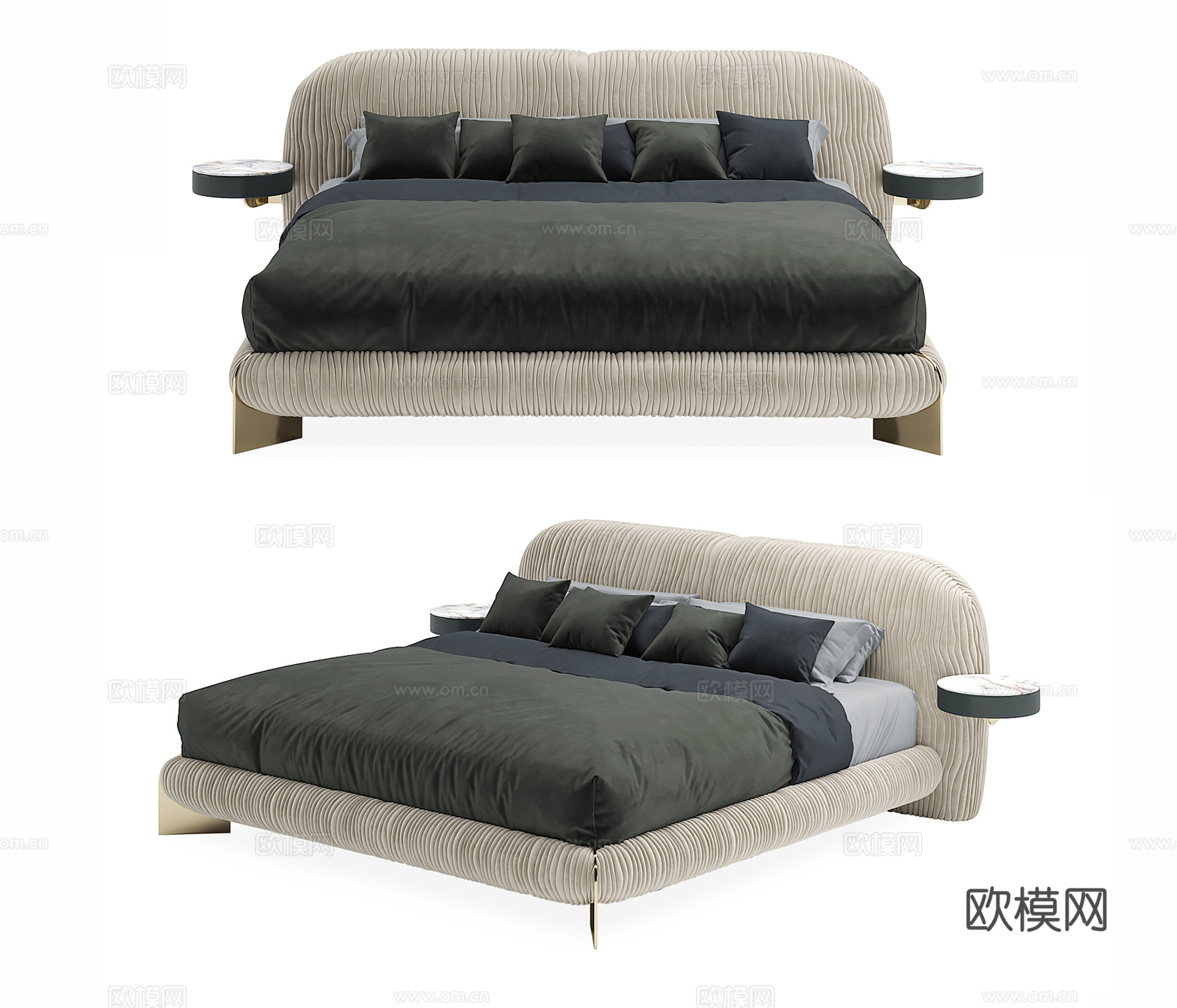 Cornelio Cappellini 双人床3d模型