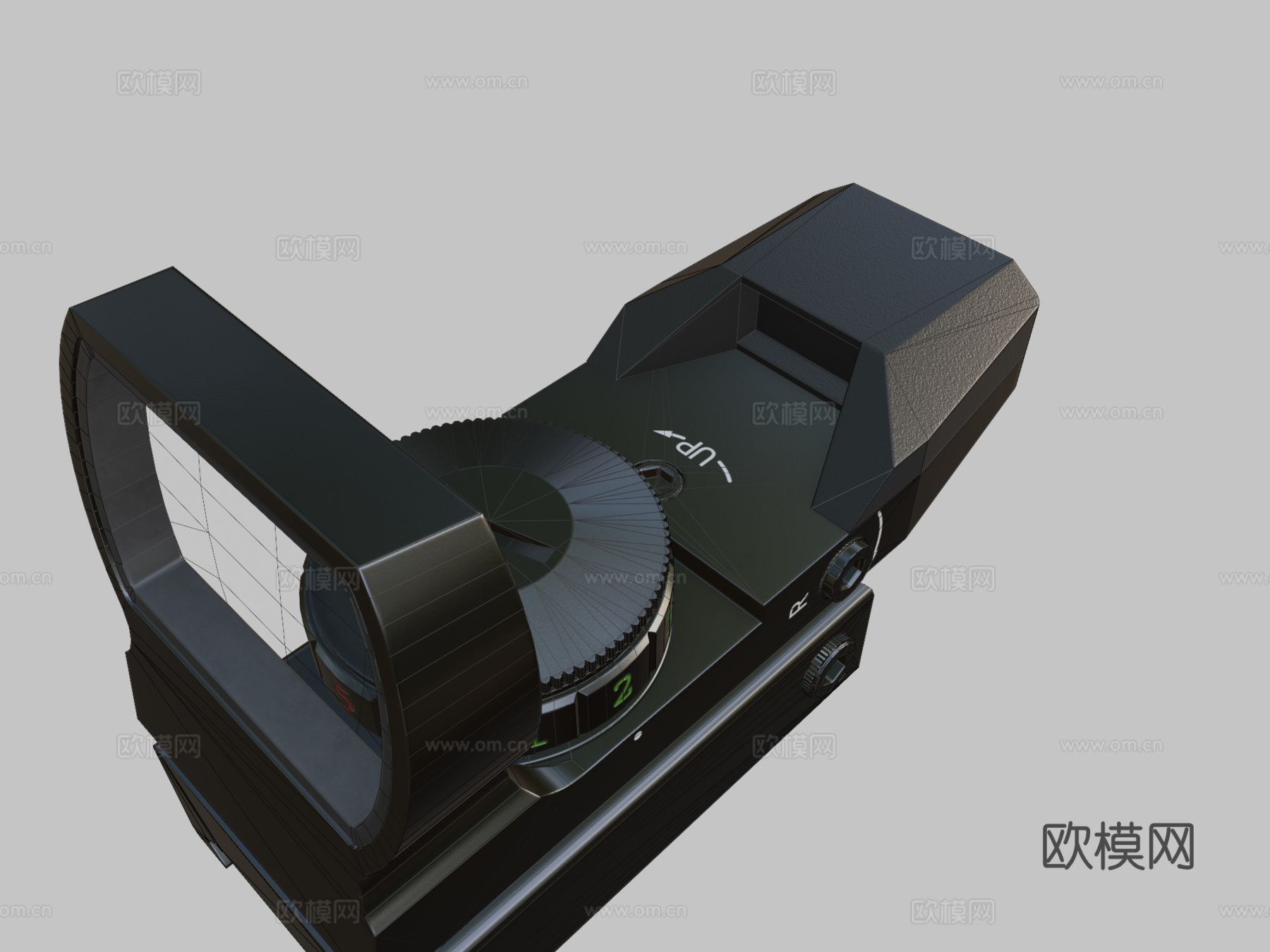 多重红绿反射瞄准镜3d模型