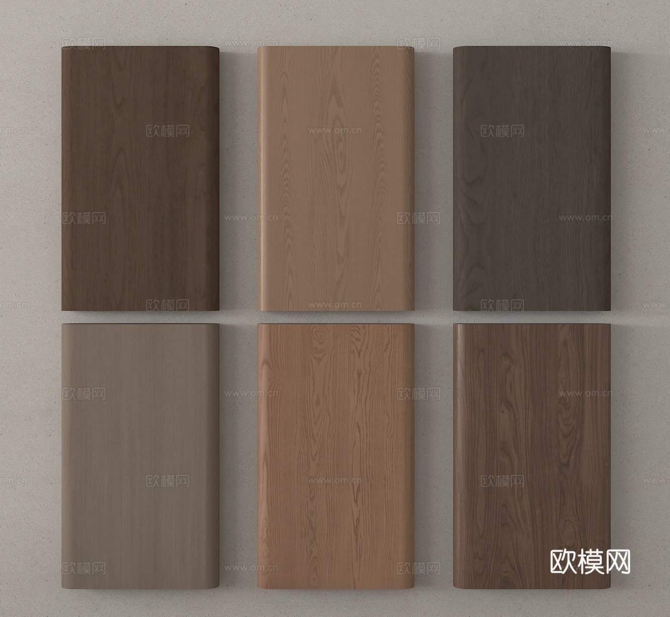 木饰面 护墙板 背景墙板3d模型