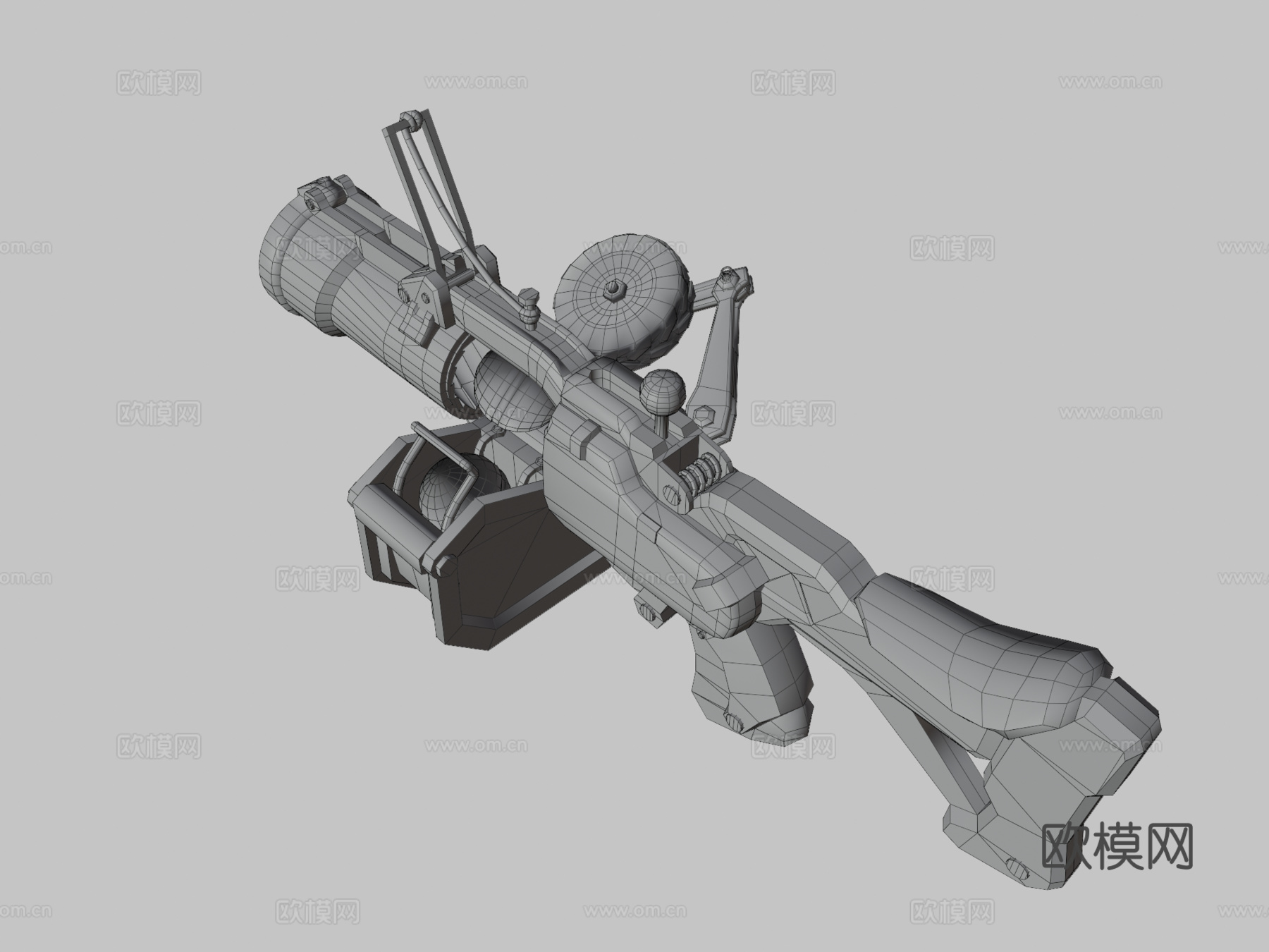 Junkrat的动画榴弹发射器3d模型