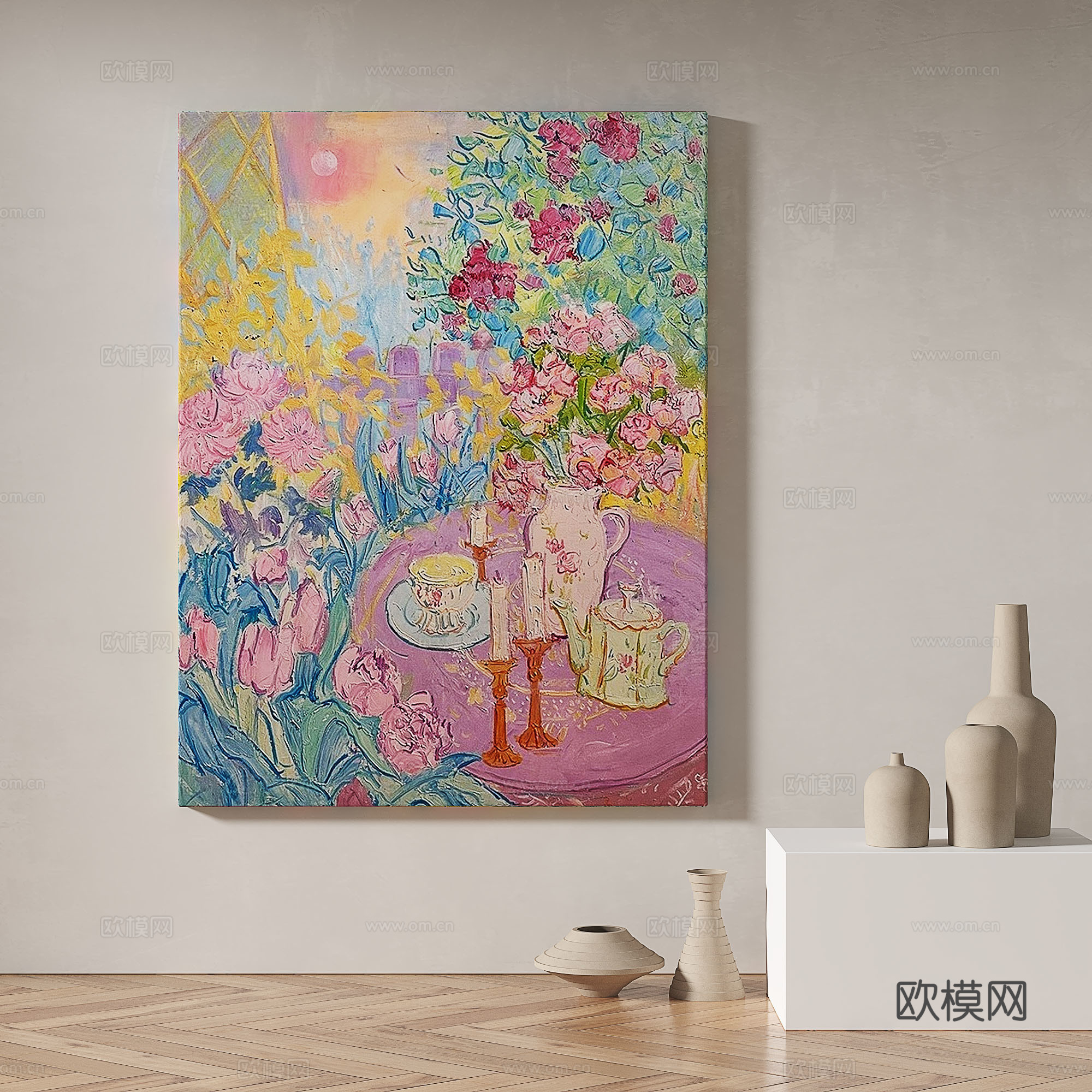 现代，简约，抽象，轻奢，油画，装饰画3d模型