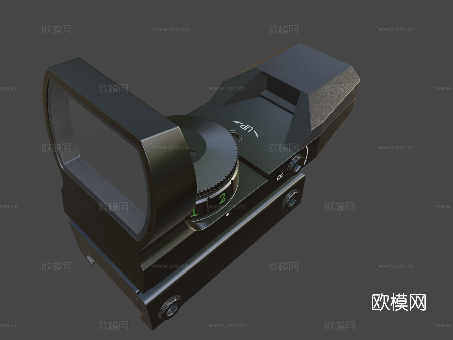 多重红绿反射瞄准镜3d模型