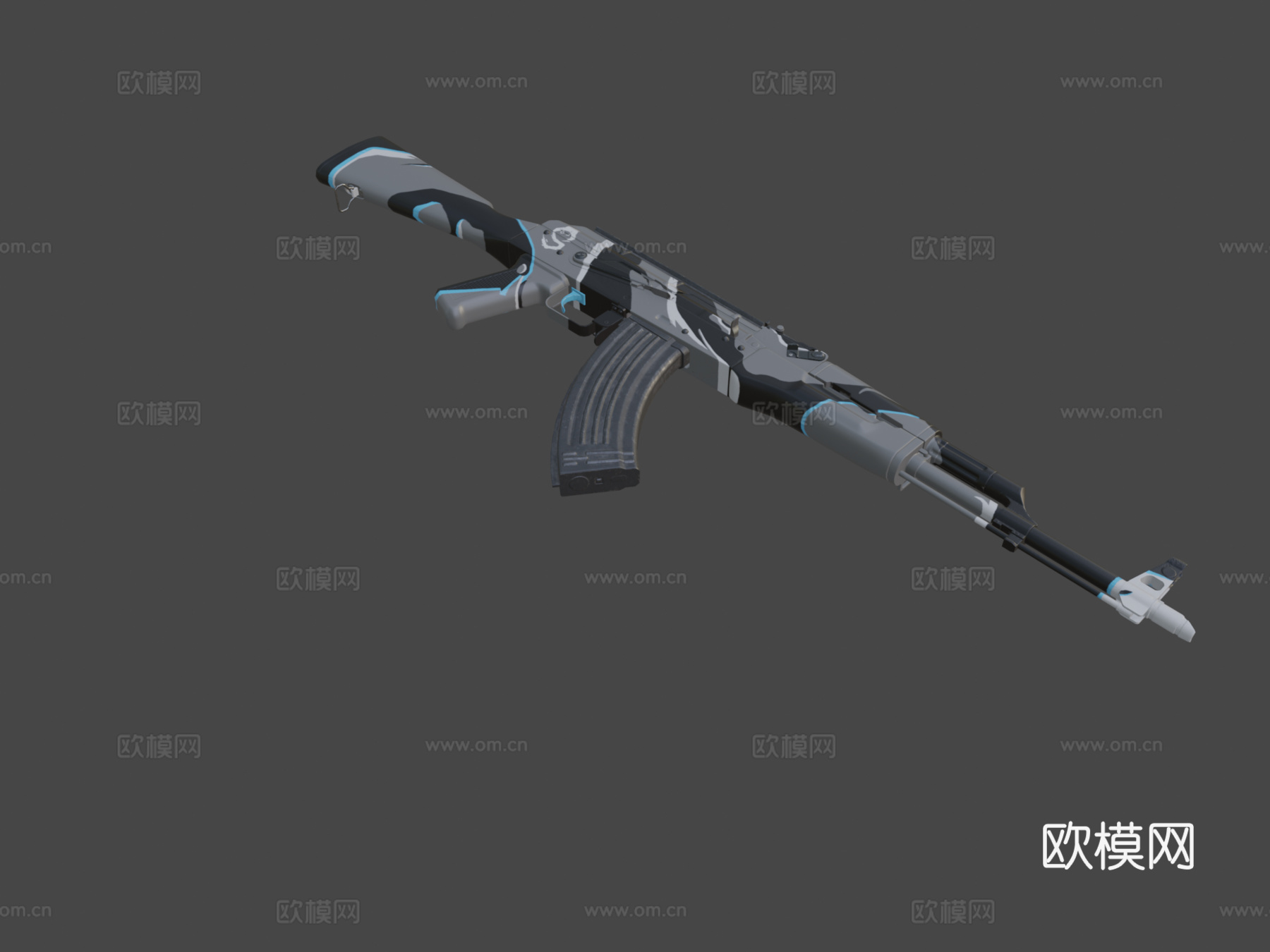 幽灵-AKM-PUBG3d模型