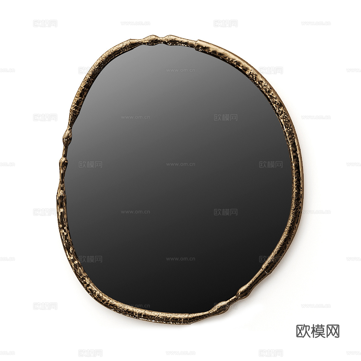 新中式轻奢装饰镜子3d模型