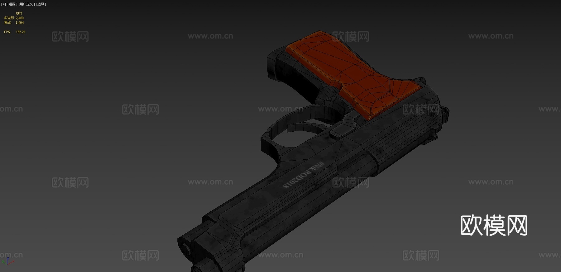 黑暗贝雷塔3d模型