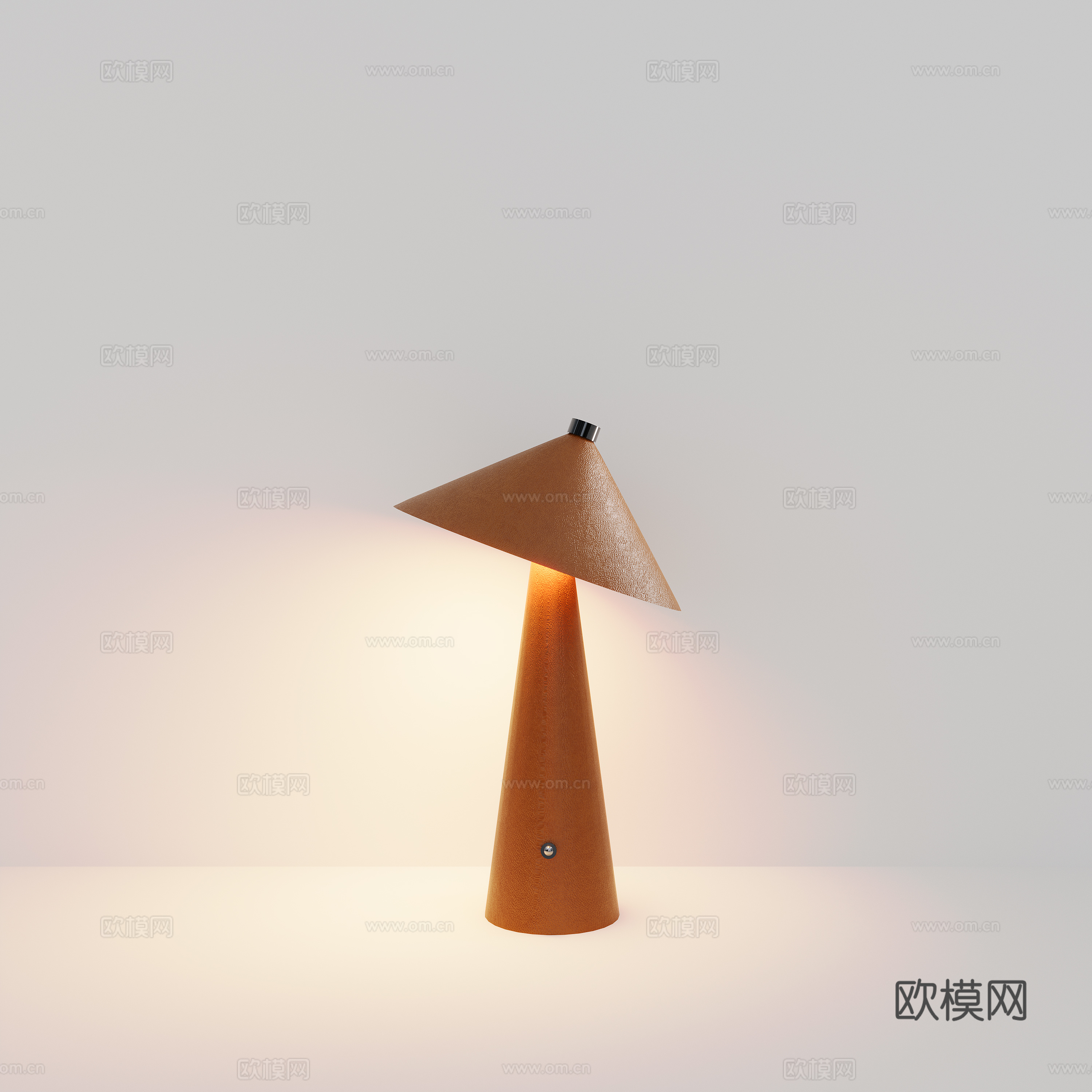 现代皮革台灯3d模型