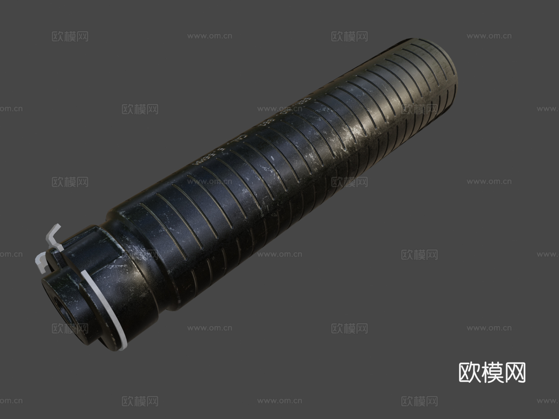枪消音器5.56毫米3d模型