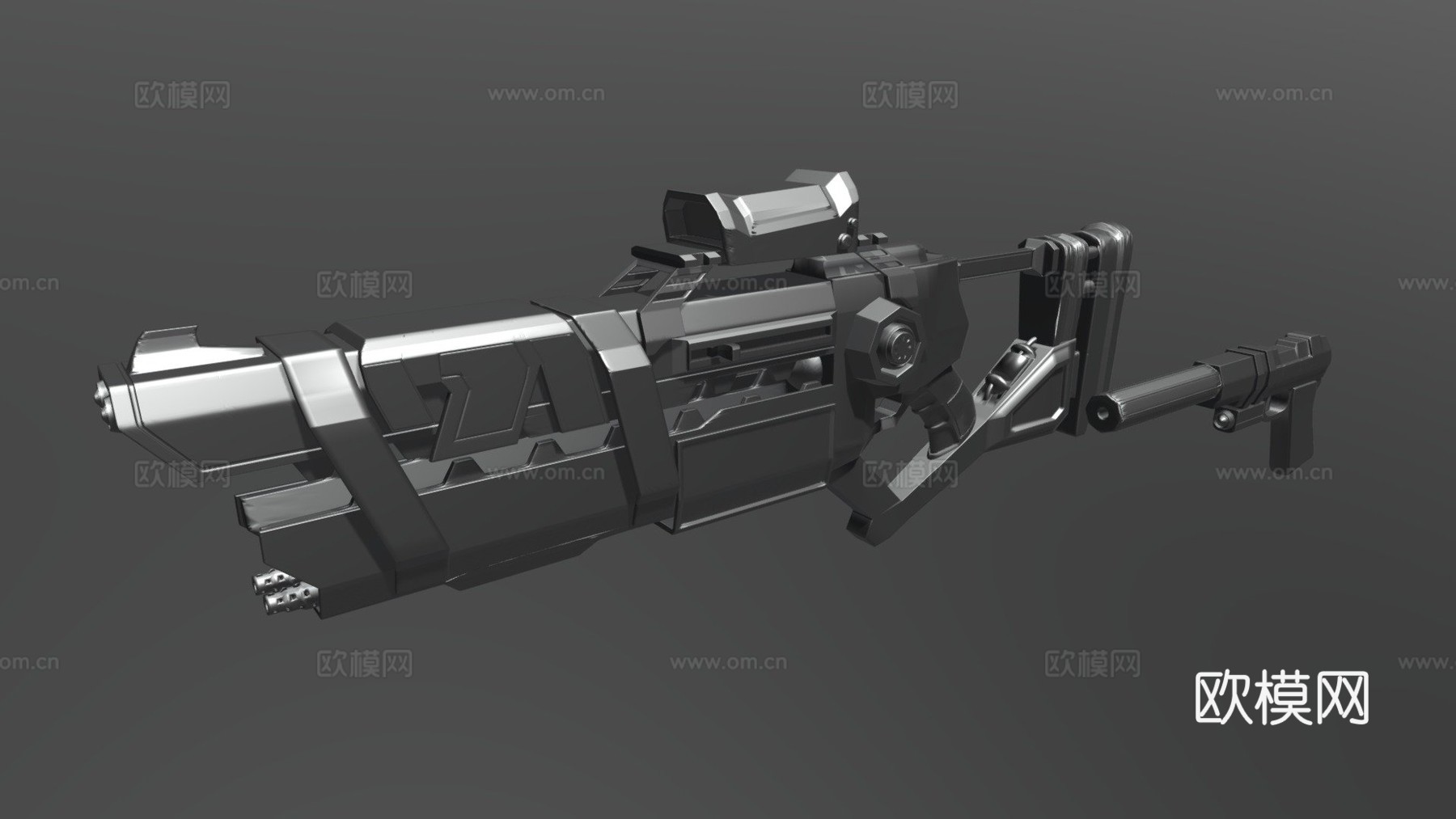 科幻枪3d模型