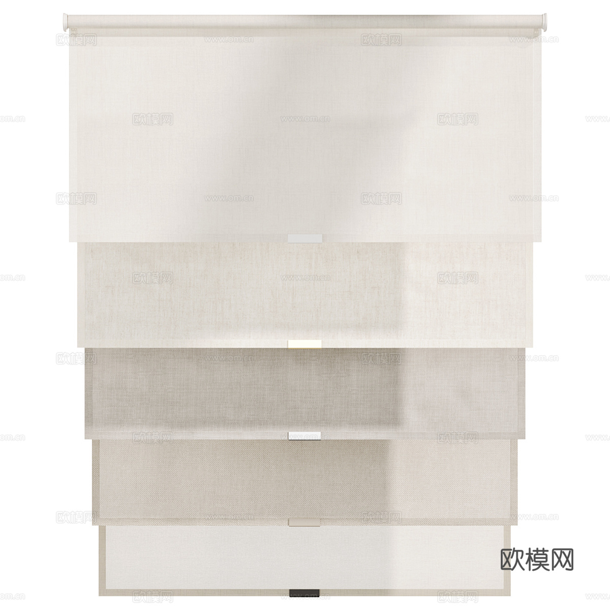 现代极简卷帘3d模型