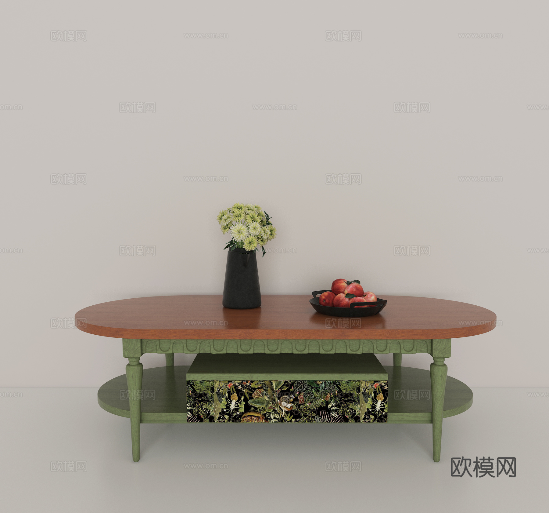法式复古中古风茶几3d模型