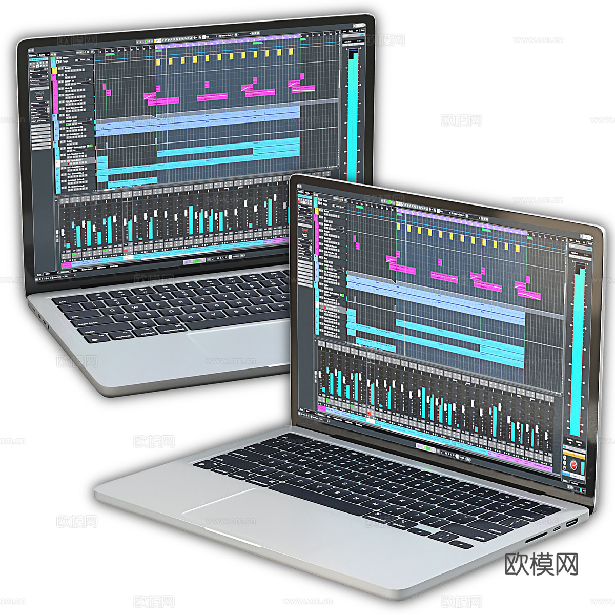 现代电竞房电脑桌椅 音乐工作室3d模型