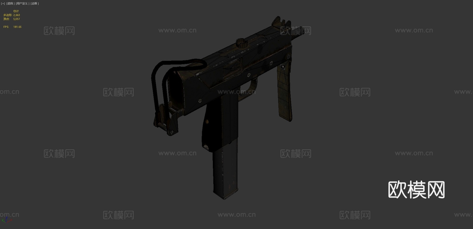 MAC-11冲锋枪3d模型