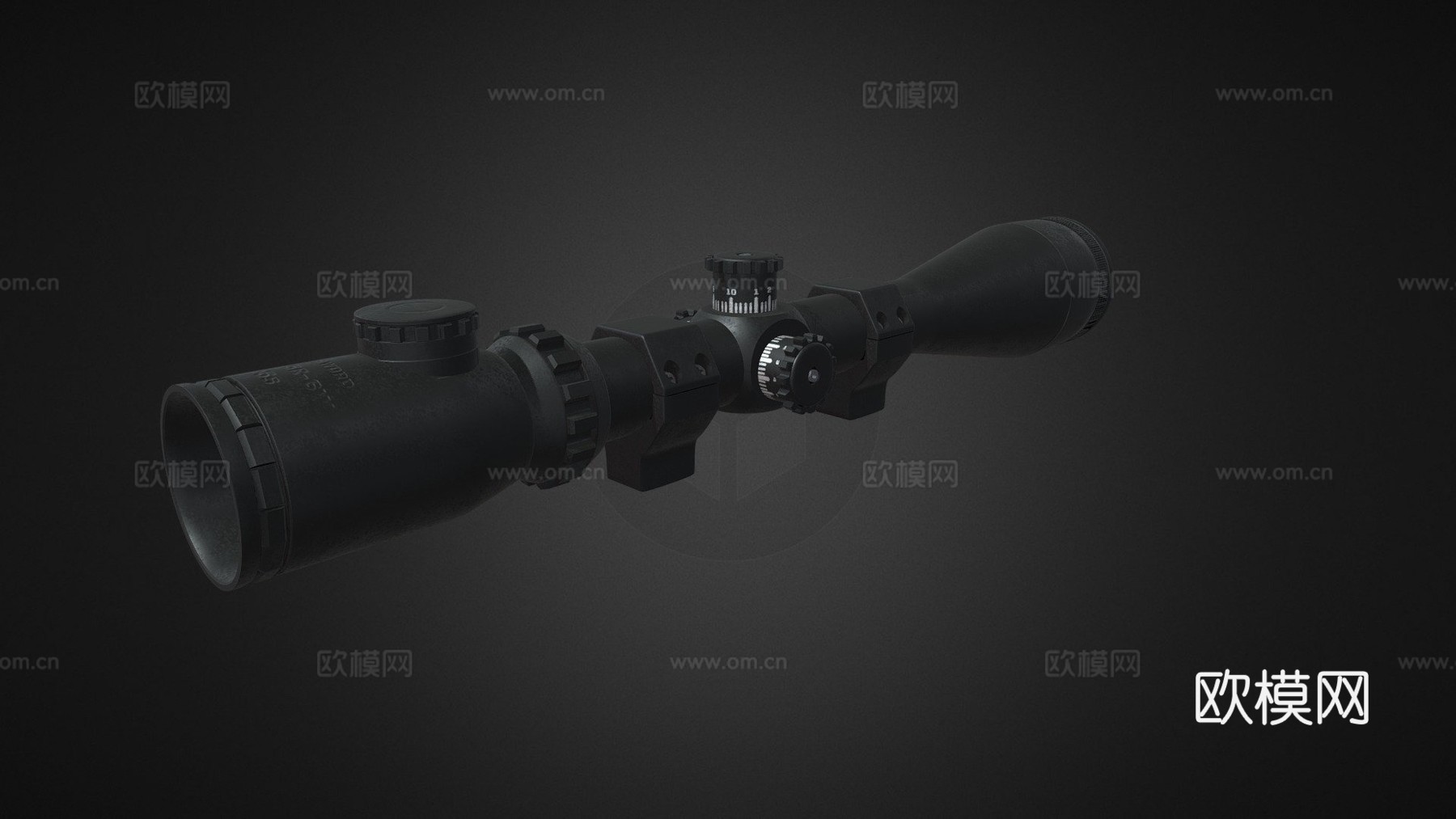 高多边形SR瞄准镜3d模型