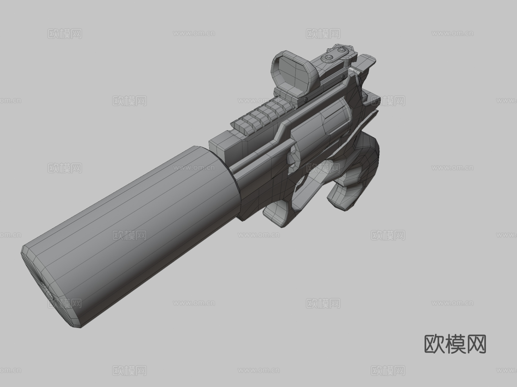 和平使者左轮手枪3d模型