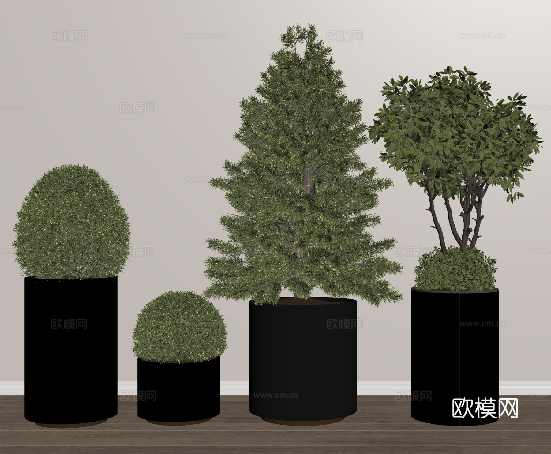 盆栽 盆景 绿植 植物su模型
