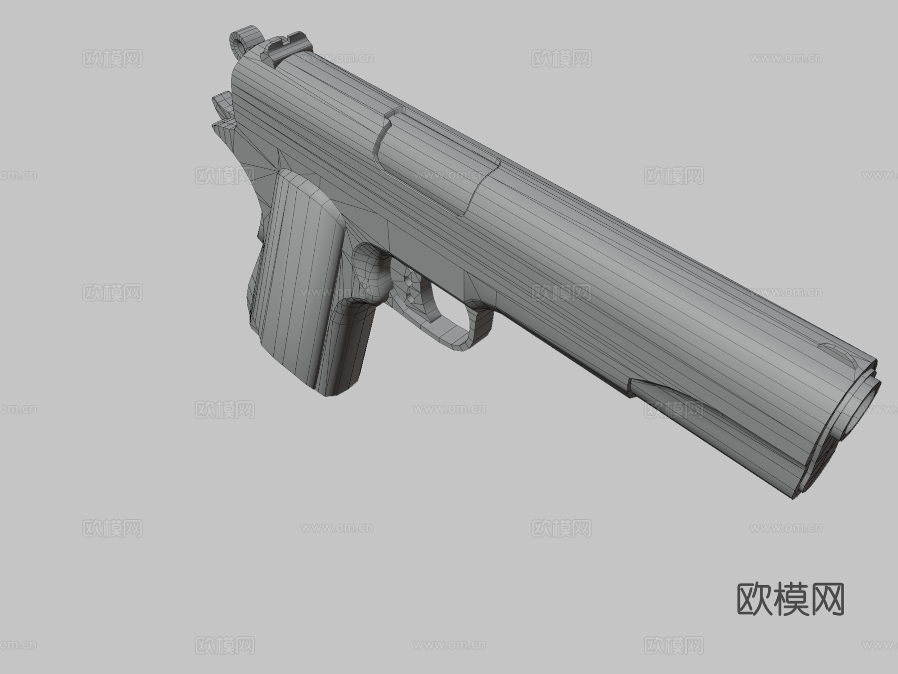 科尔特1911 - 4K分辨率3d模型