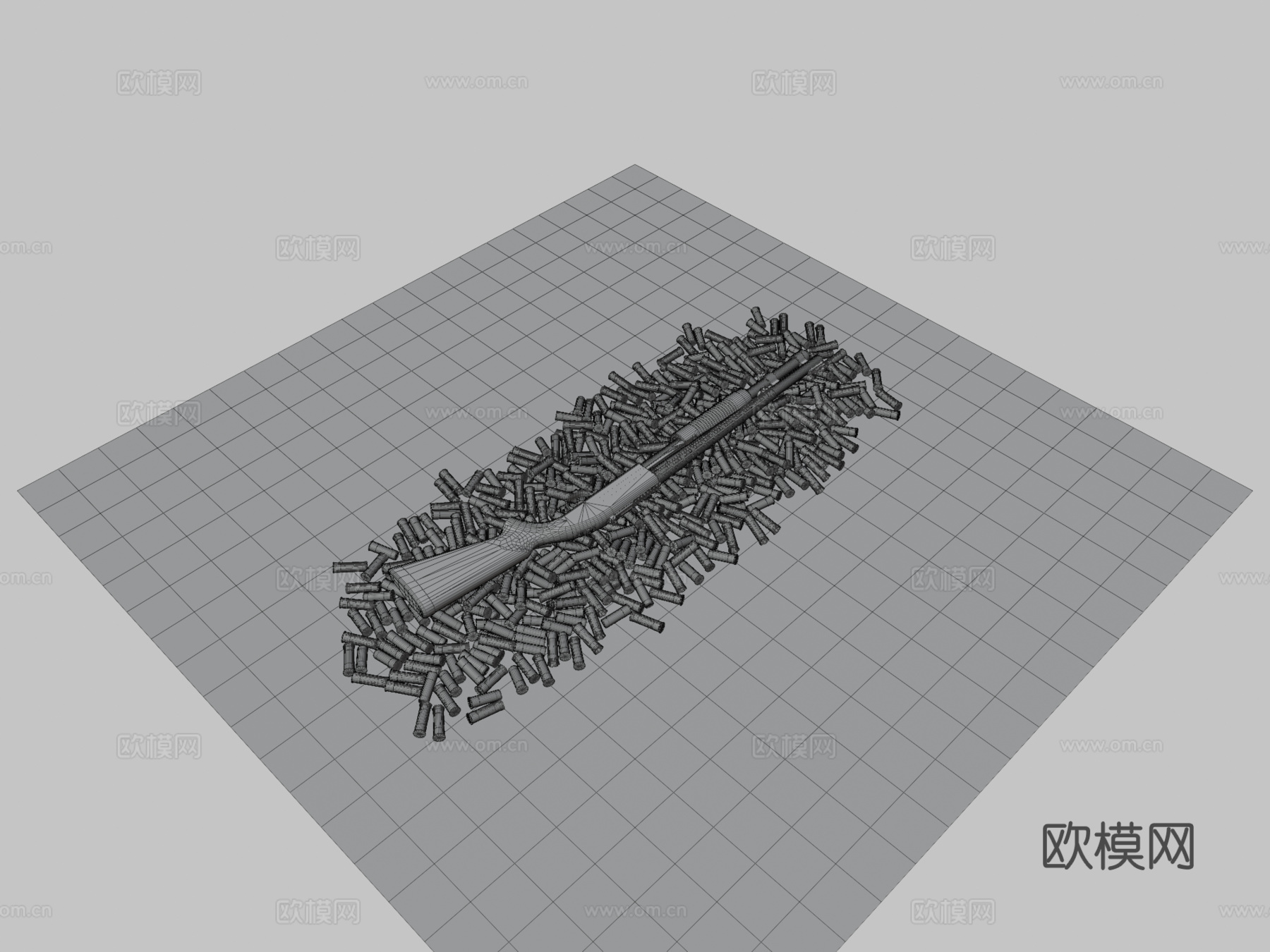 莫斯伯格590A1 - 游戏就绪3d模型