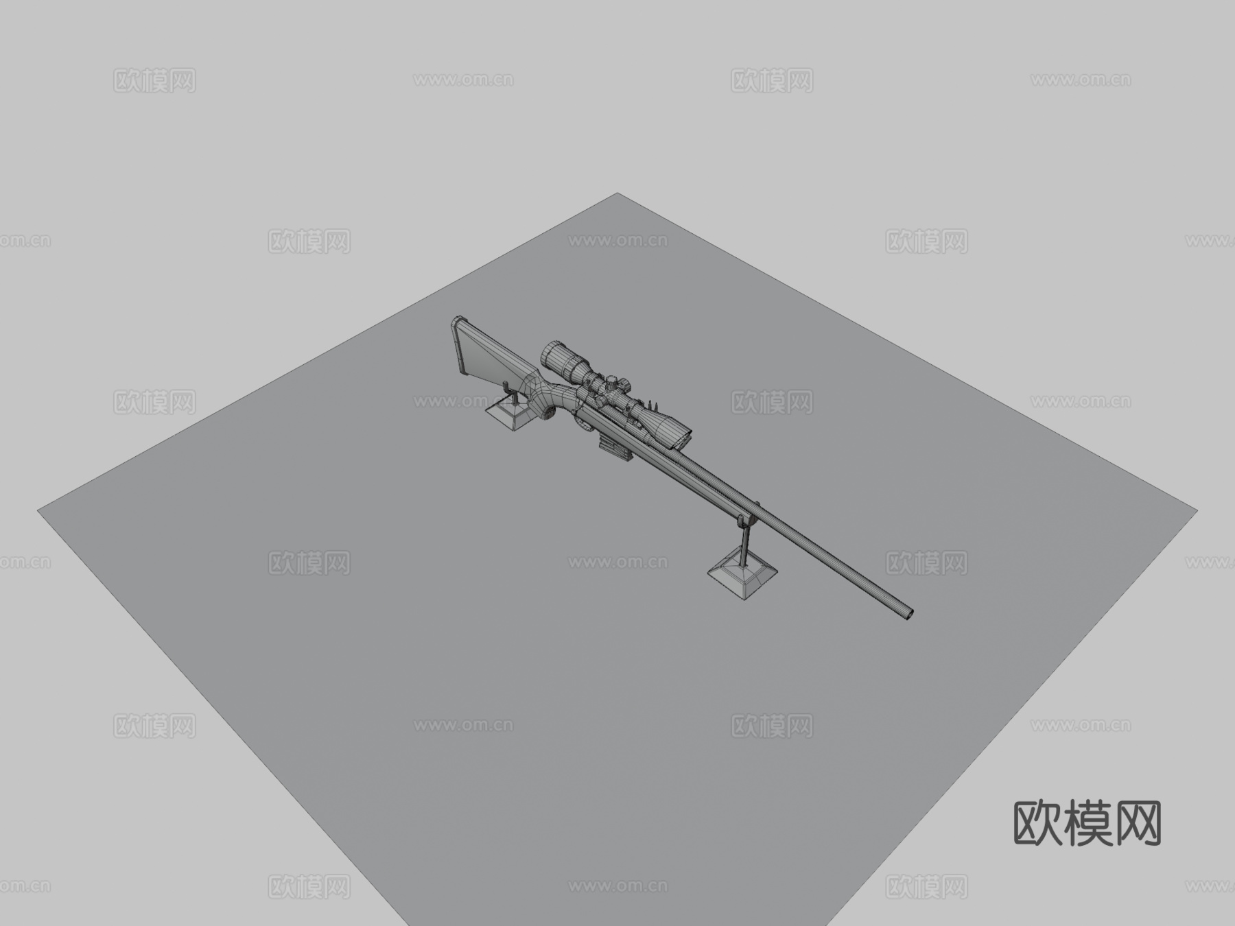 狩猎狙击步枪3d模型