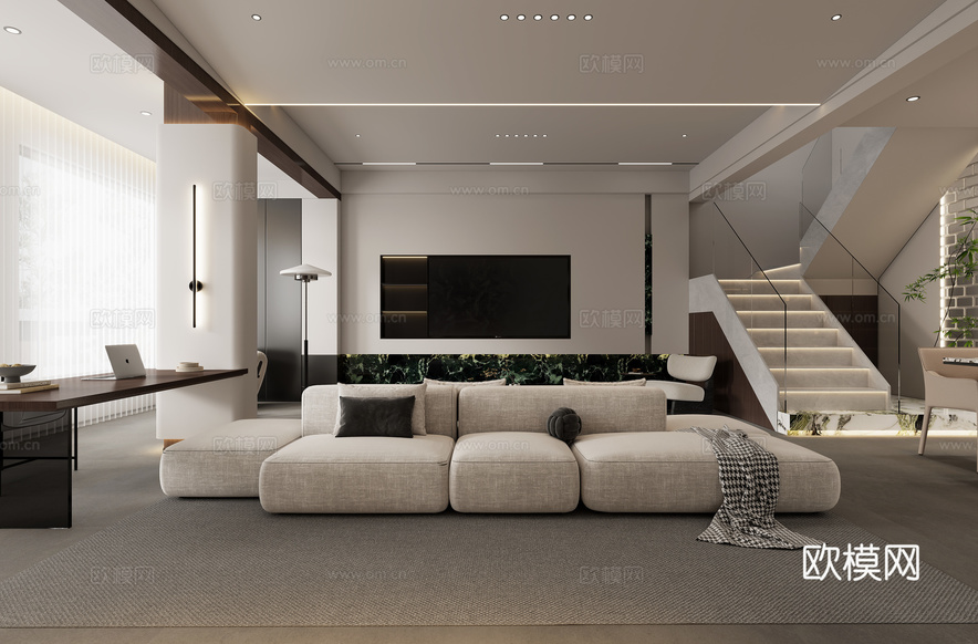 現(xiàn)代客餐廳3d模型下載