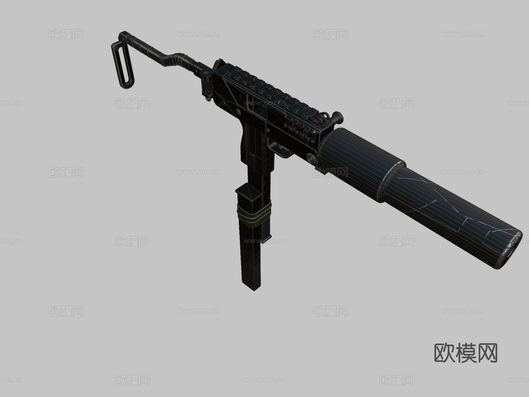 SMG-11 附带双弹匣和消音器su模型