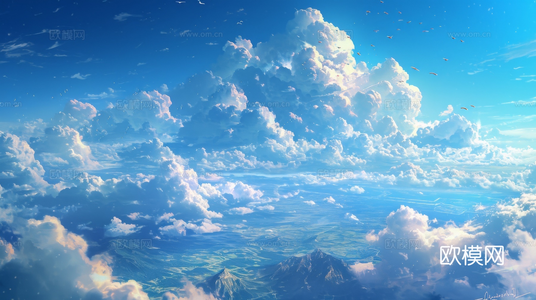 外景天空蓝天白云