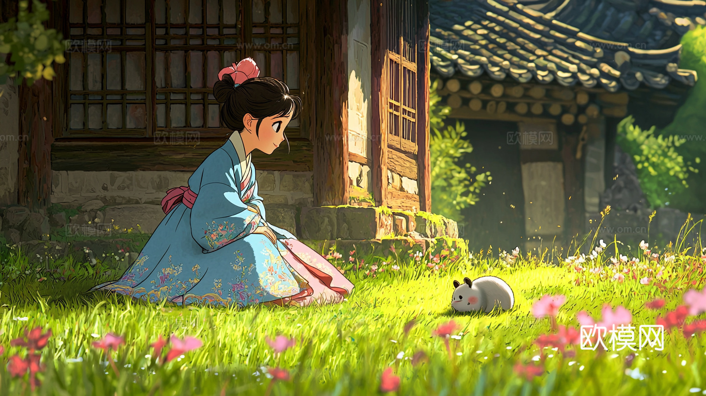 童趣卡通儿童房人物挂画下载（渲染图7）