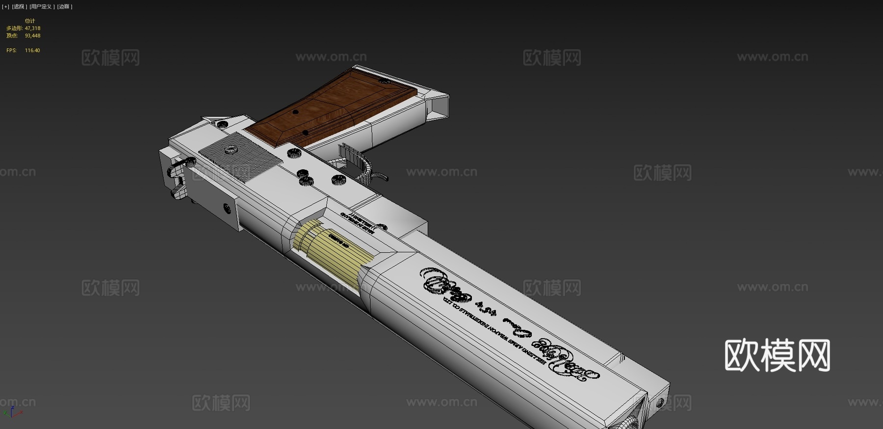 手枪Hellsing由digital&amp;media[labs]3d模型
