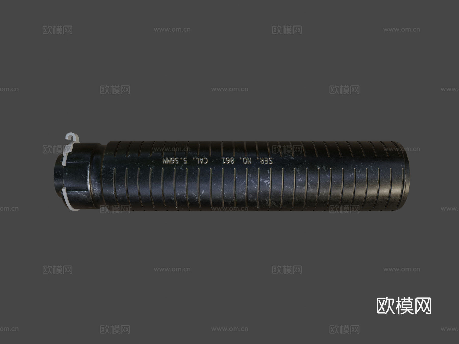 枪消音器5.56毫米su模型下载（渲染图8）