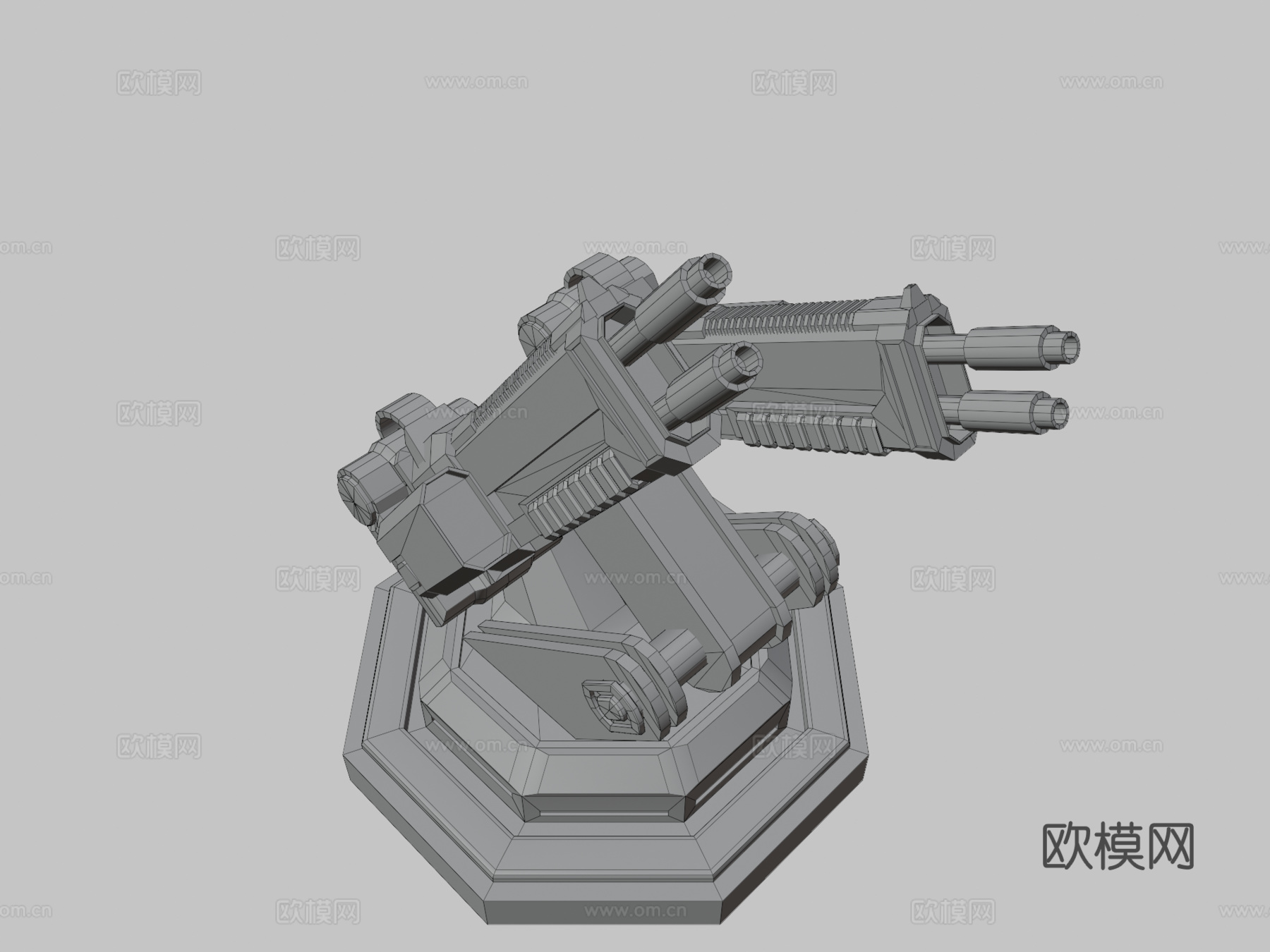科幻炮塔3d模型