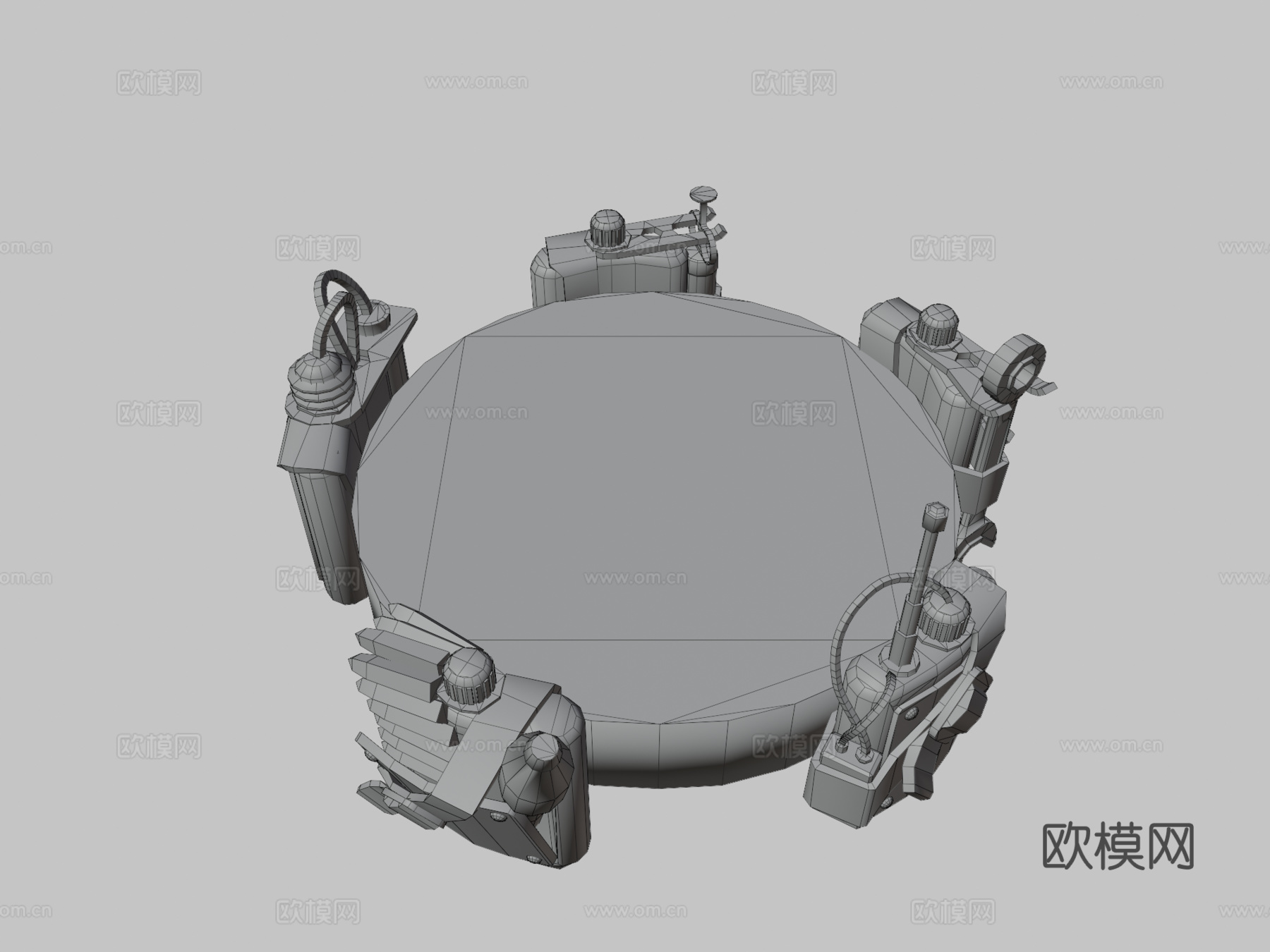 曼对机器广场烧瓶3d模型