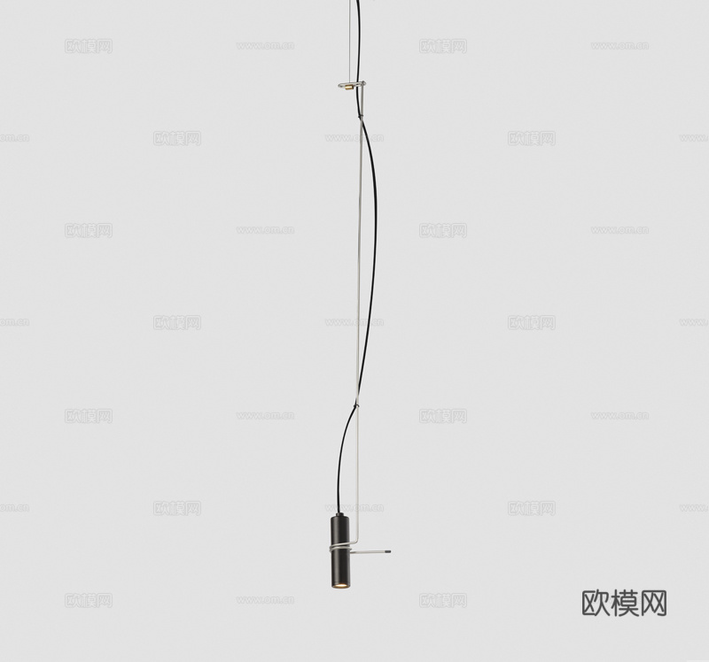 意式极简北欧INS风格小吊灯 现代简约卧室床头吊灯 单头吊灯su模型