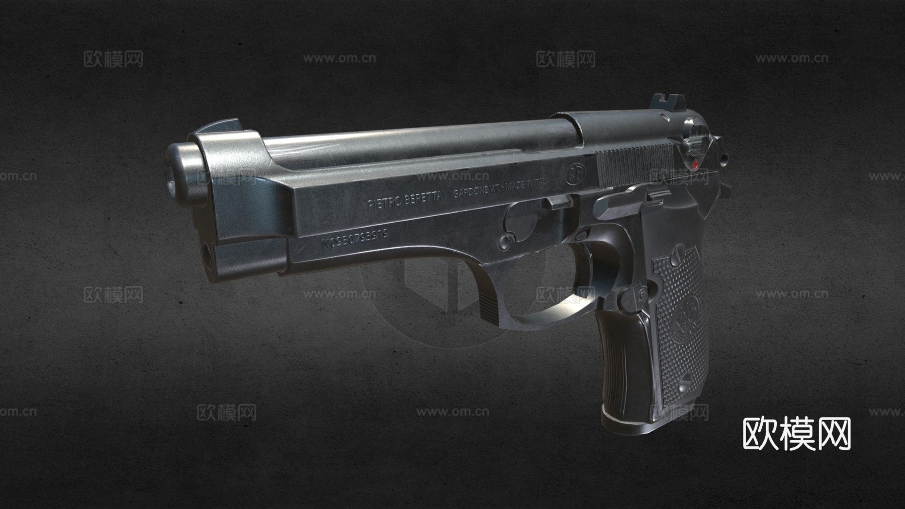 贝雷塔92FS3d模型