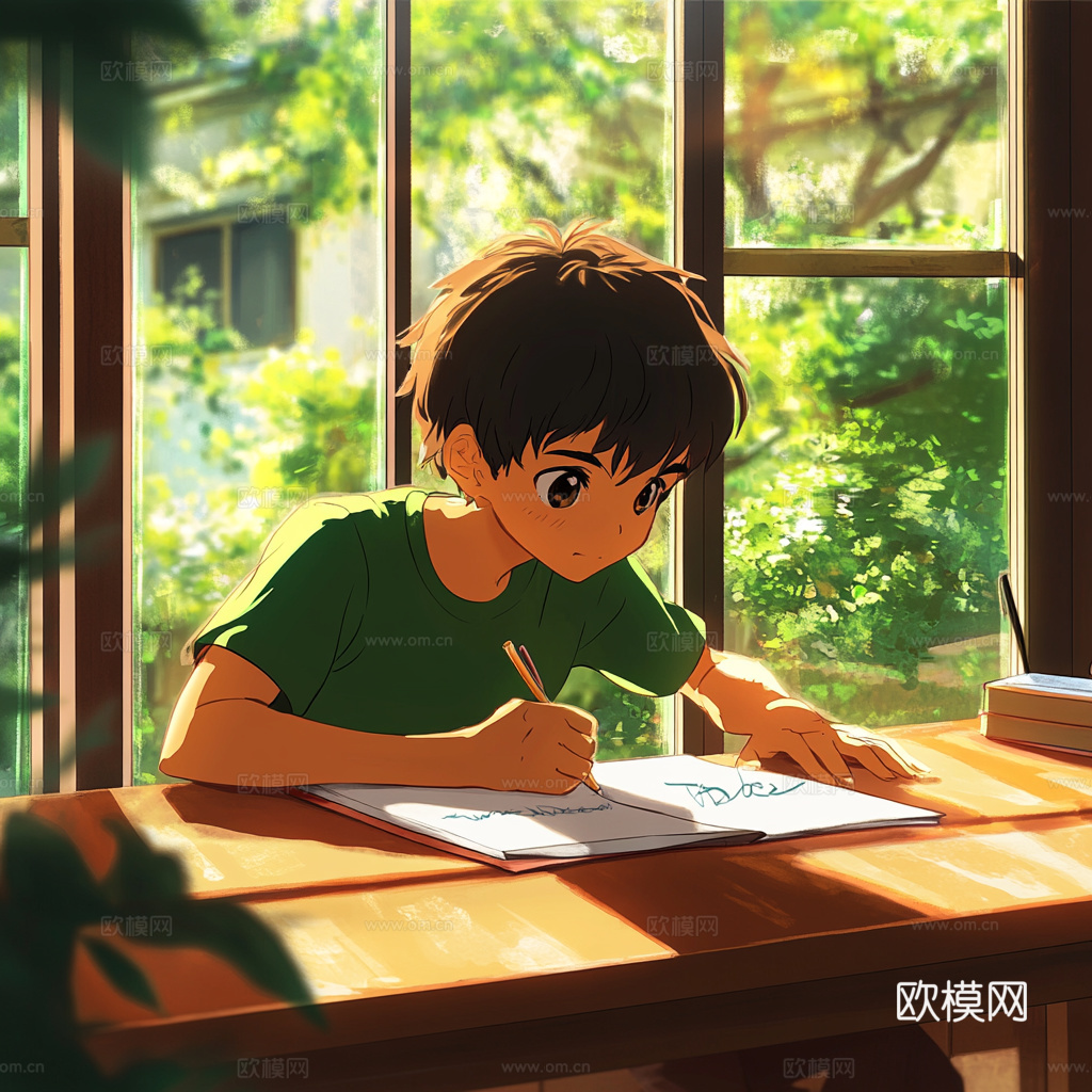 童趣卡通儿童房人物挂画下载（渲染图2）