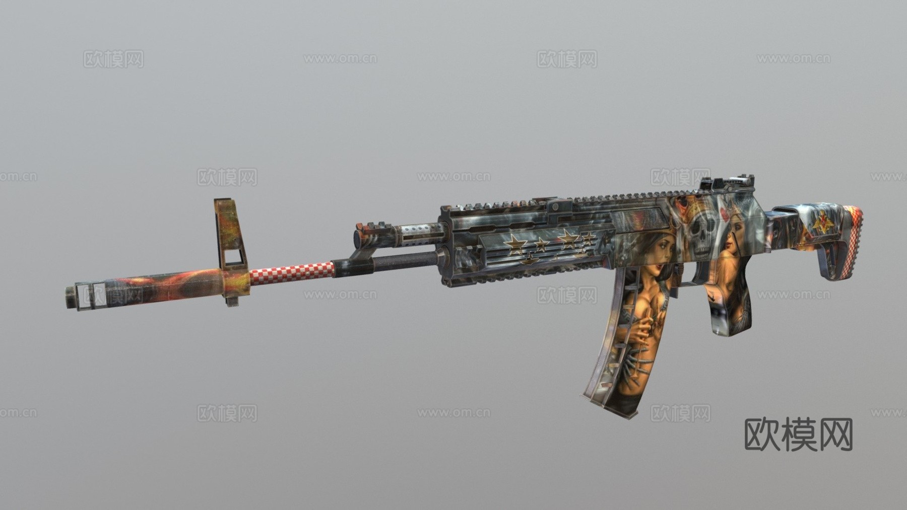 AK-12艺术涂装 103d模型