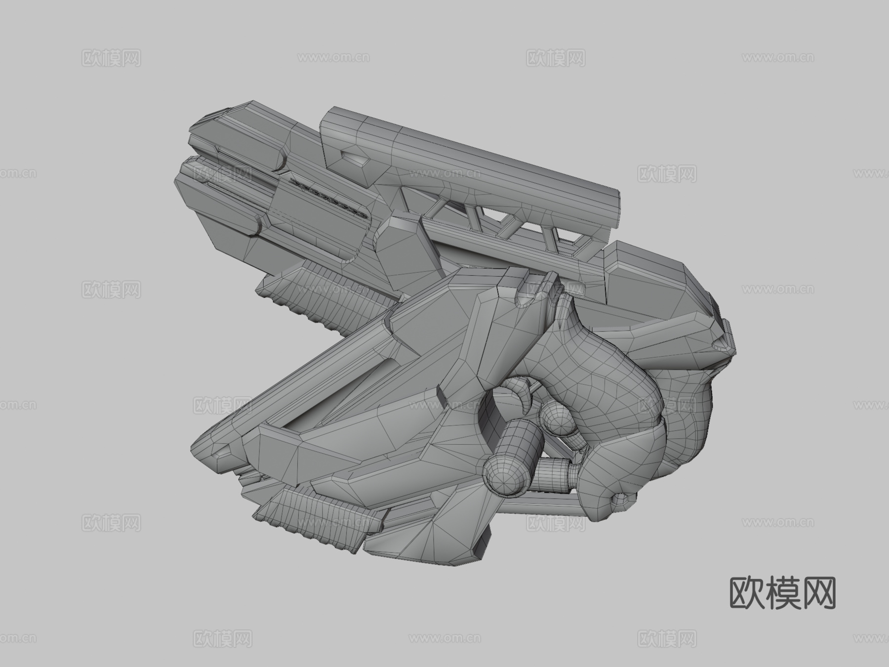 电磁枪su模型下载（渲染图3）
