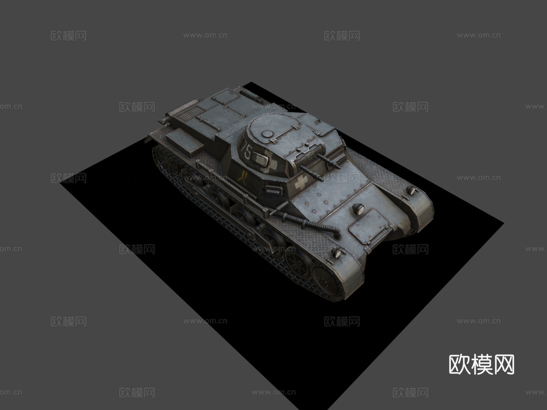 德国轻型坦克潘泽IB（SdKfz 101）3d模型