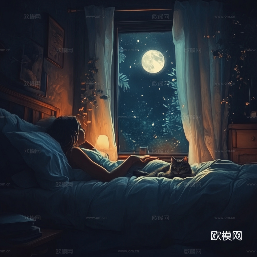 童趣卡通儿童房人物挂画下载（渲染图1）