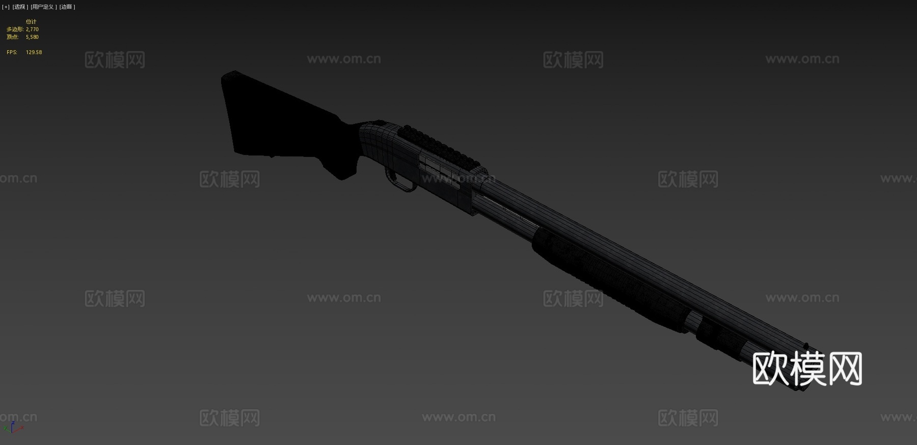 莫斯伯格590A1霰弹枪3d模型