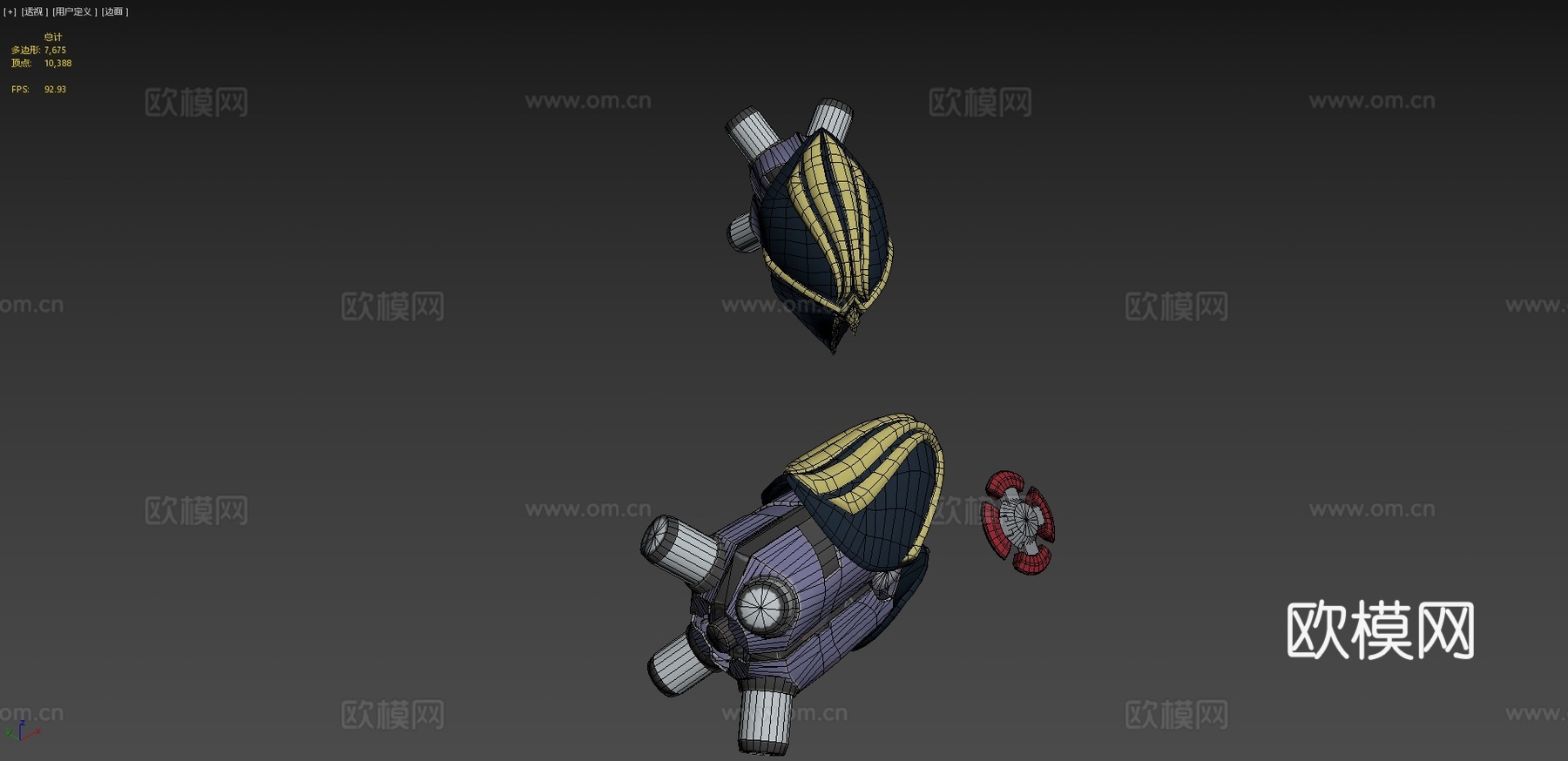 模块加莱纳3d模型