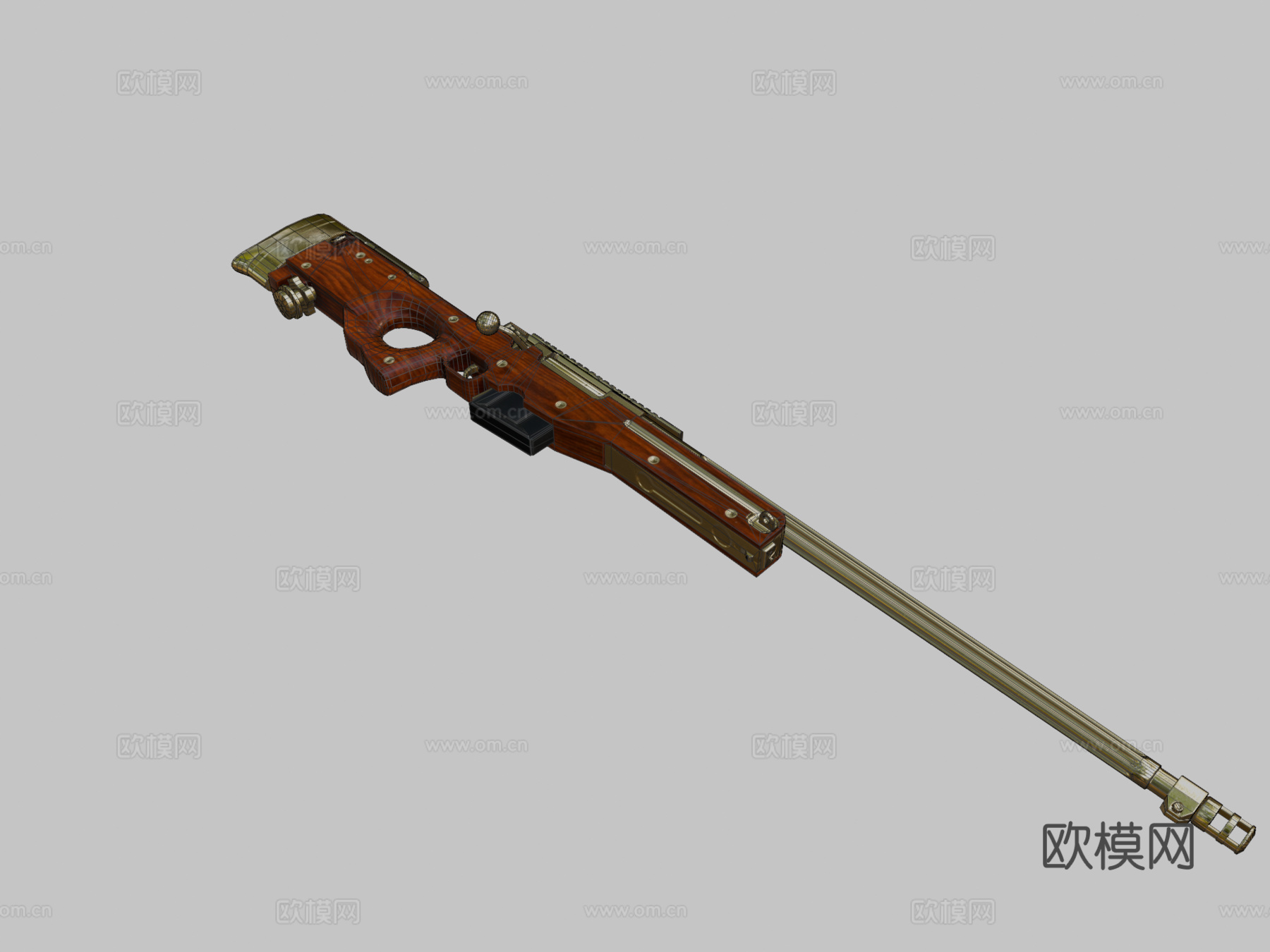 金色板 - AWM - PUBG3d模型