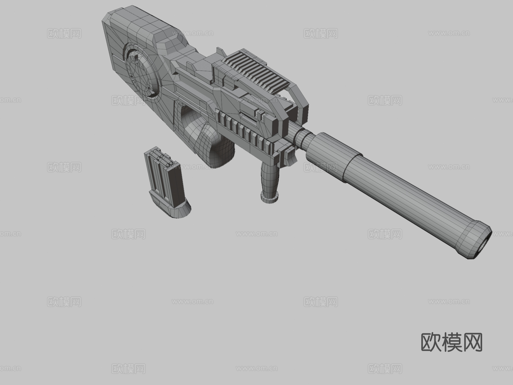 科幻SMG3d模型