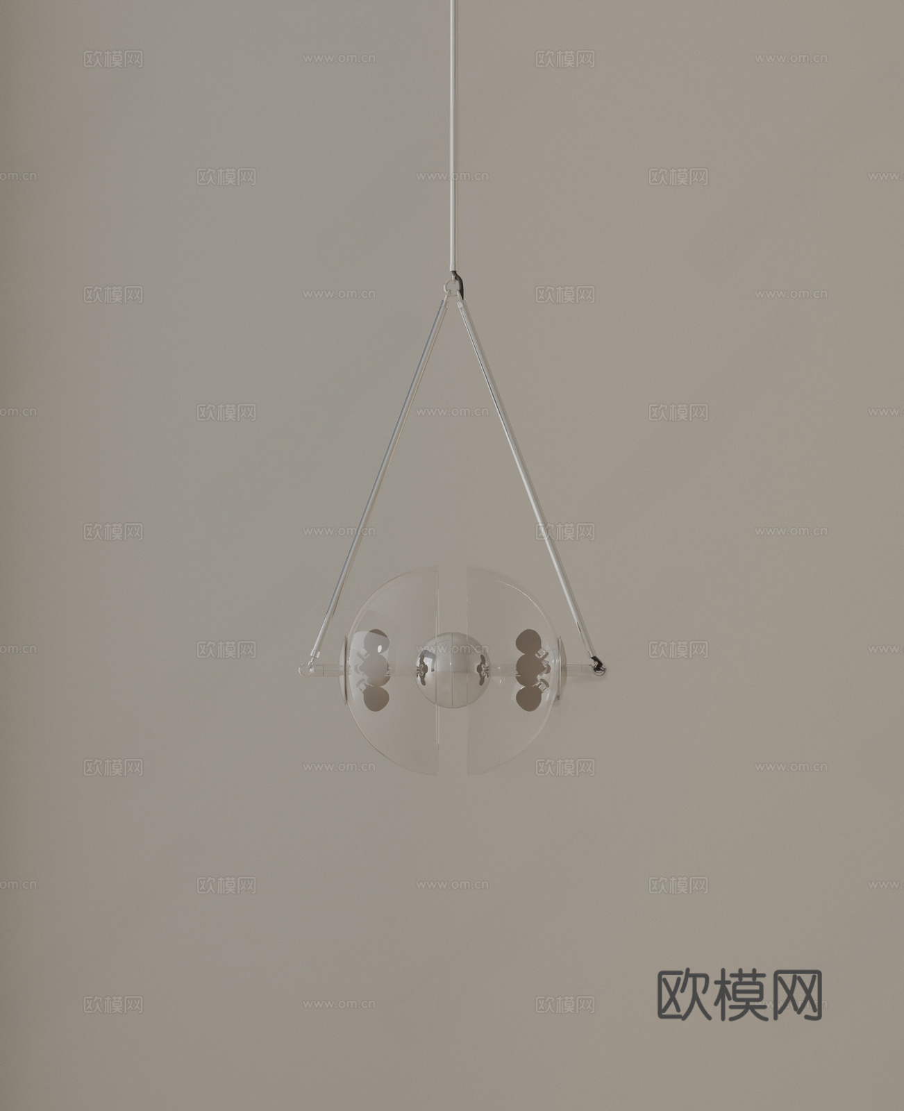现代艺术吊灯su模型