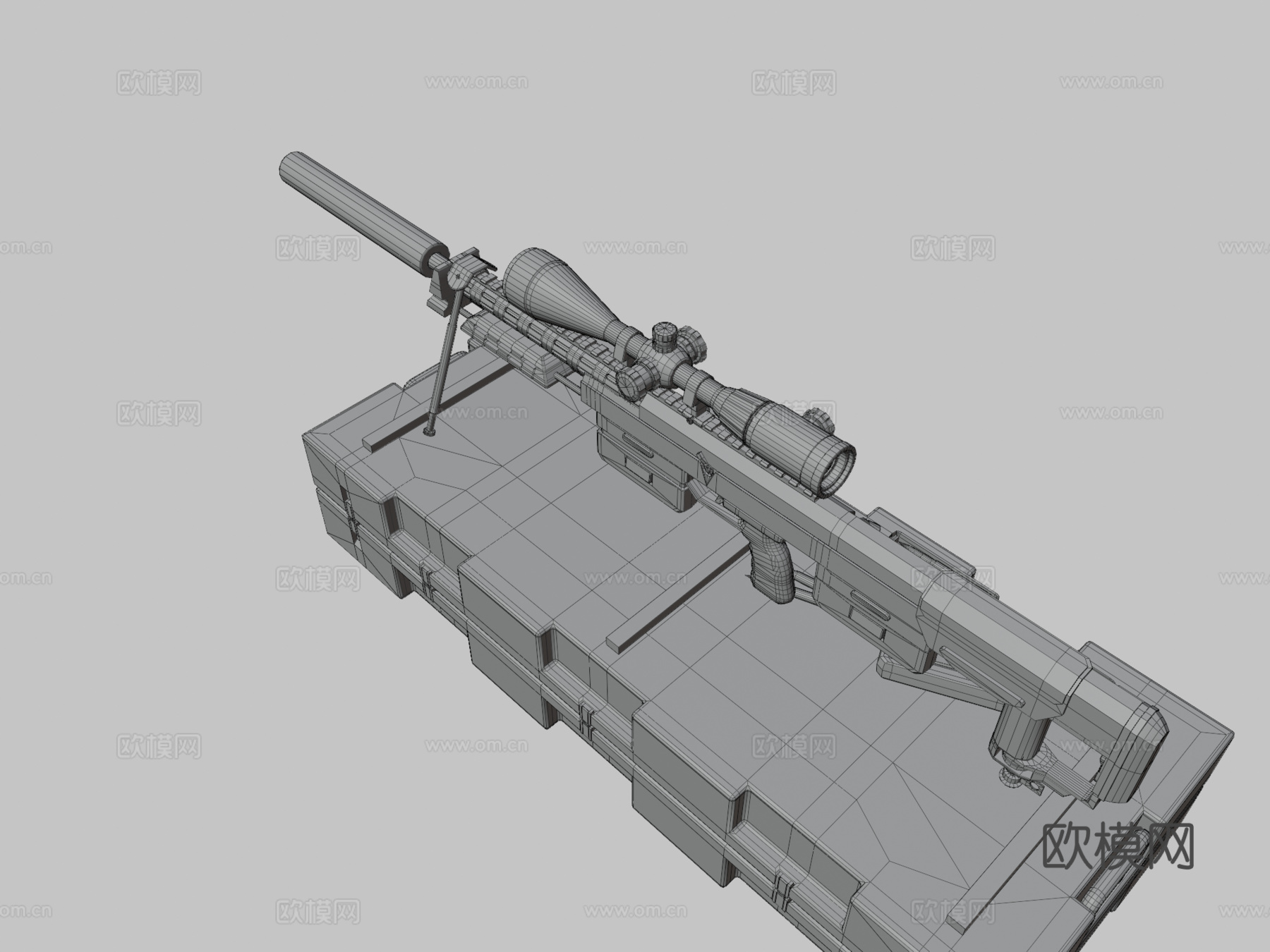 DSR .50狙击步枪3d模型
