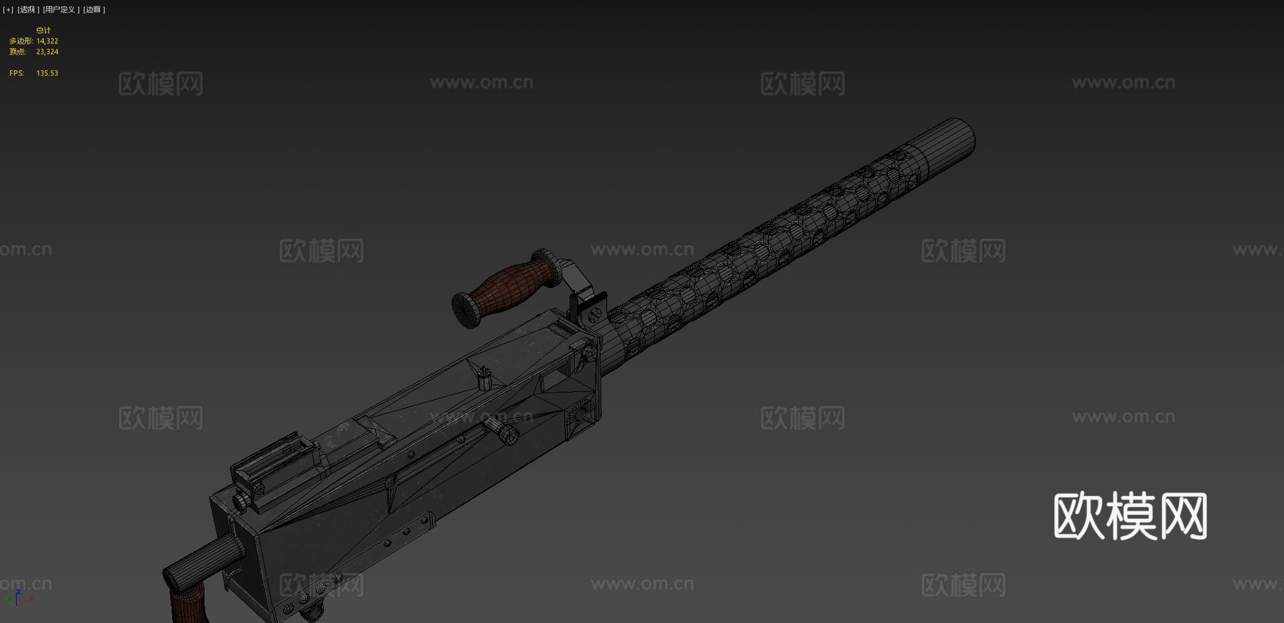 M1919 布朗宁3d模型