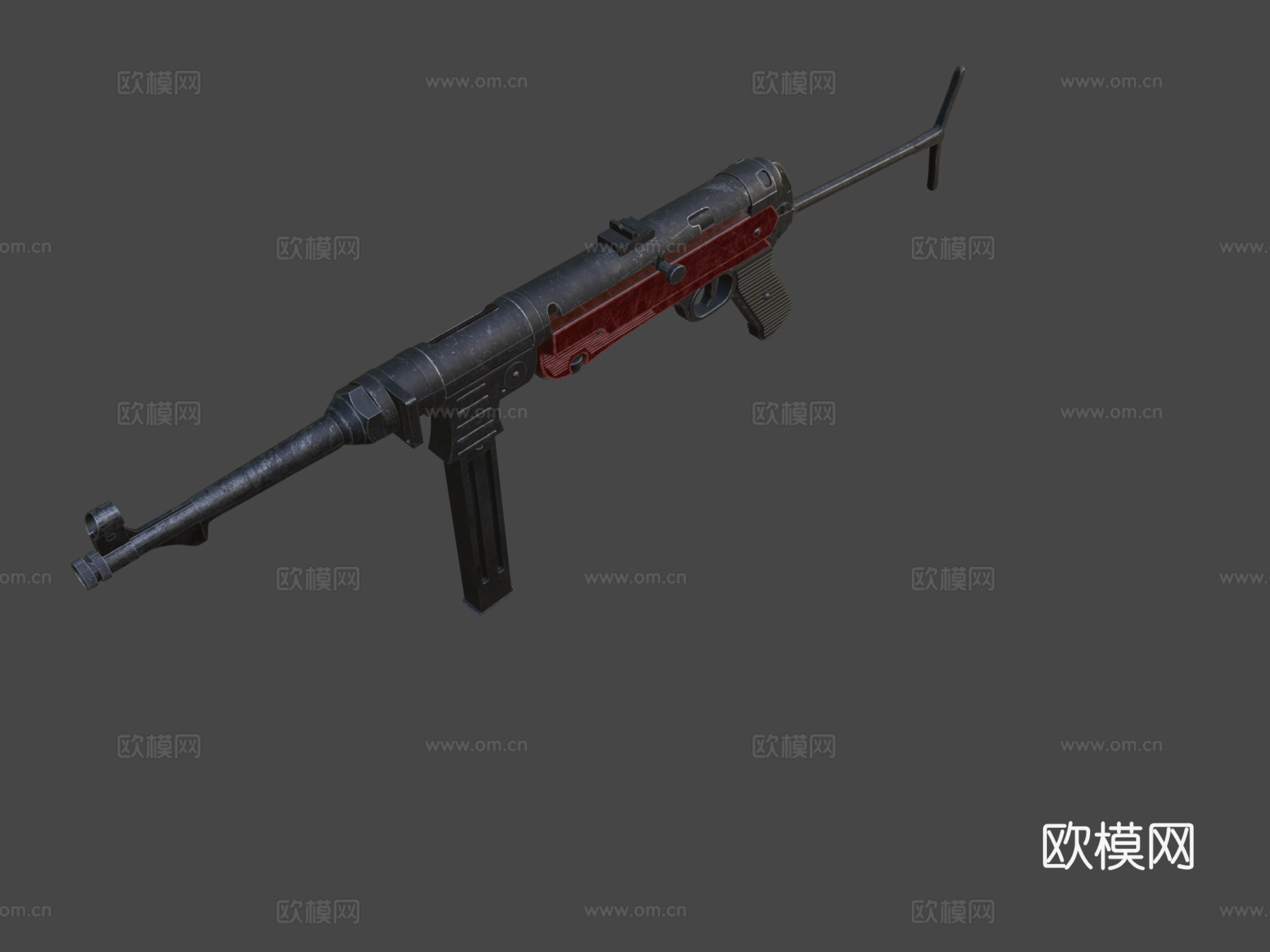 MP 40枪3d模型