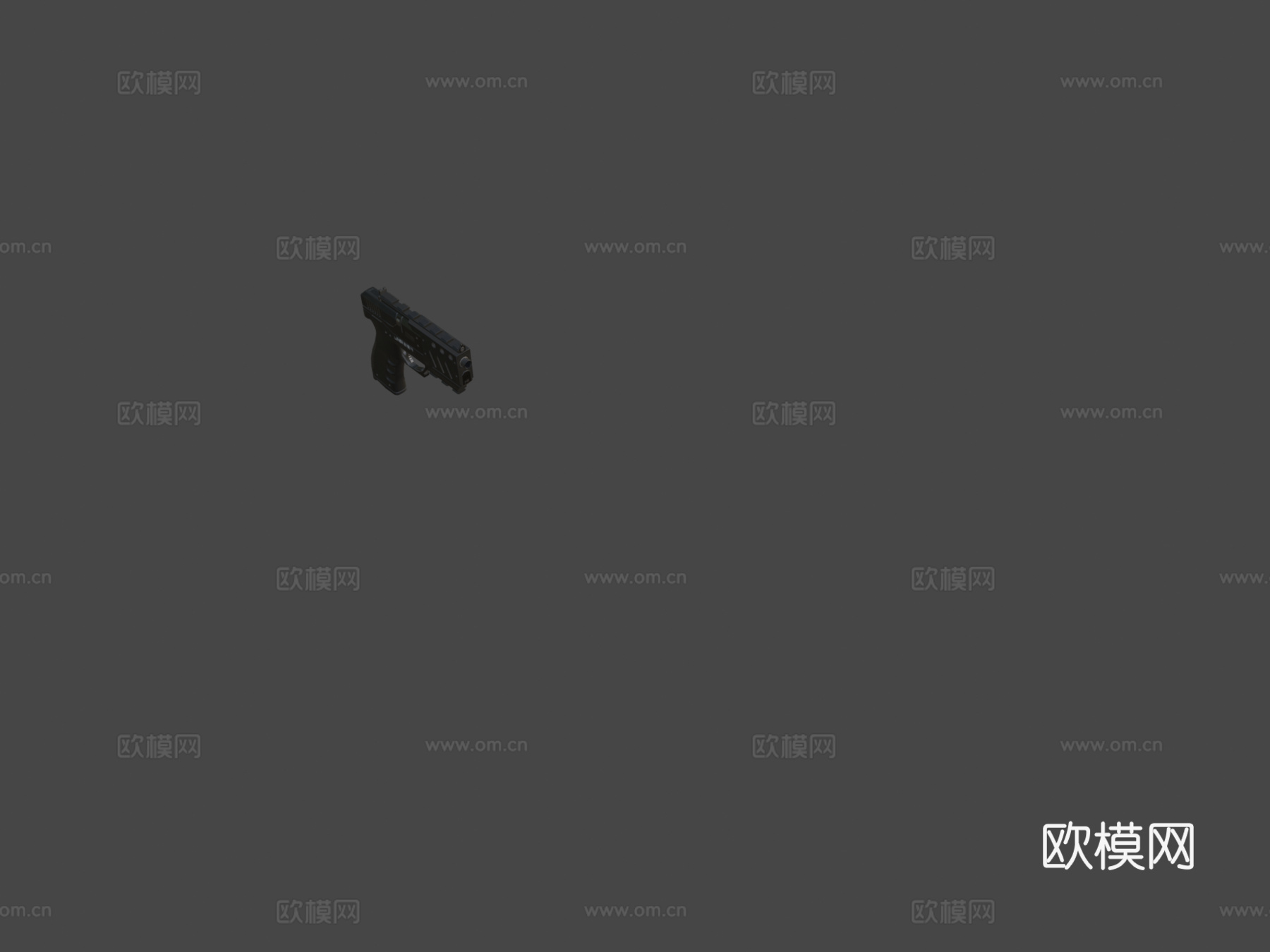 手枪及配件3d模型