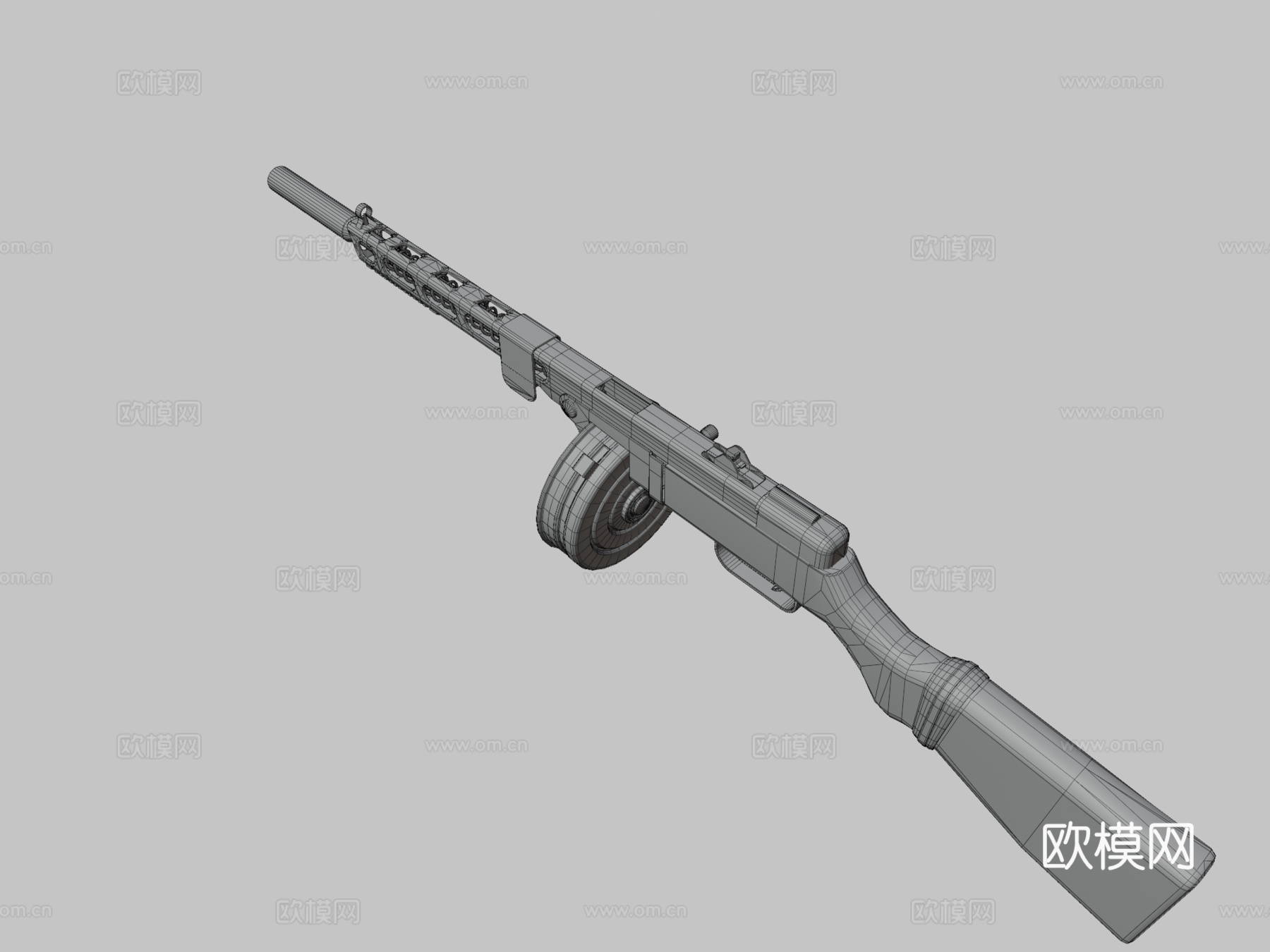PPSH-2 改装3d模型
