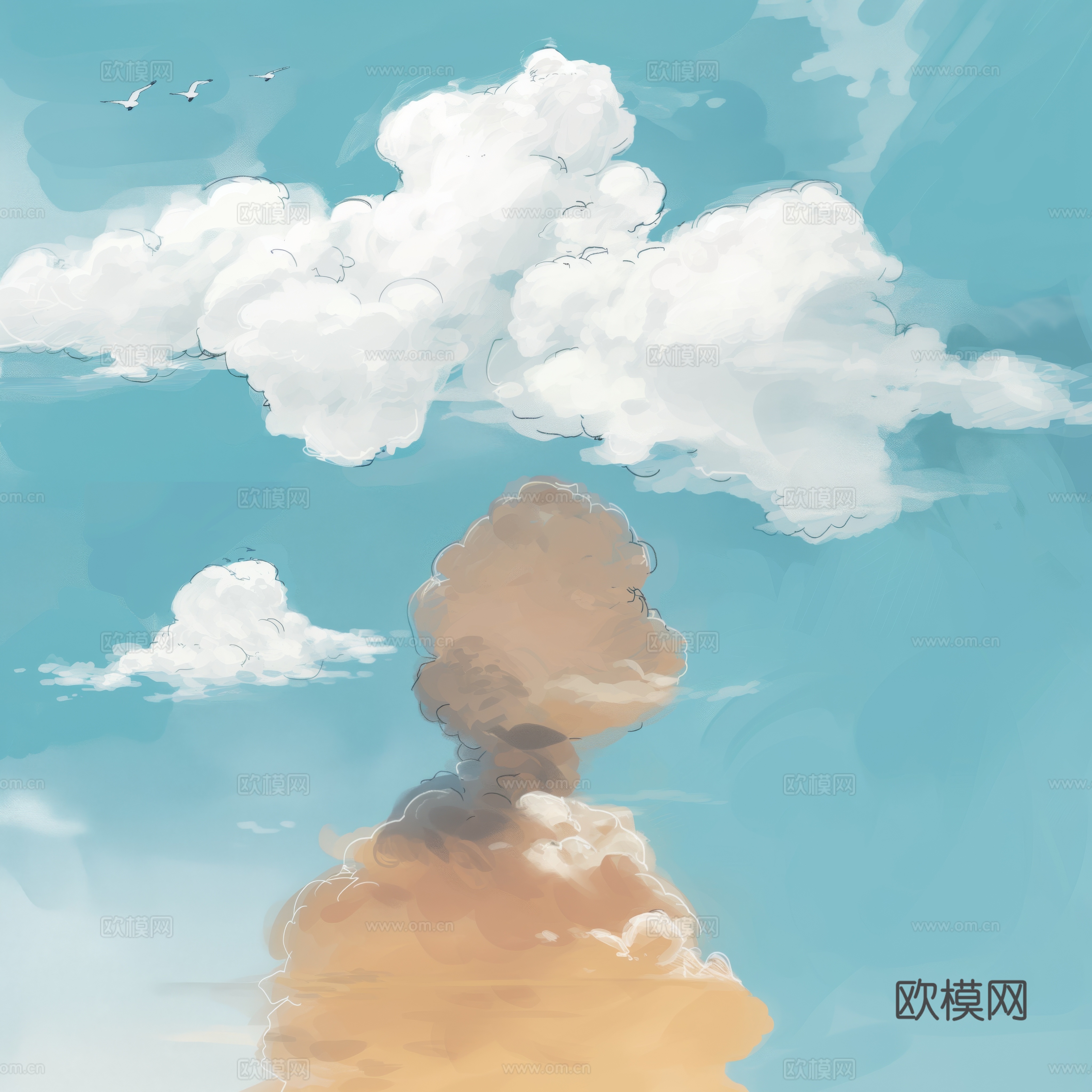外景天空蓝天白云