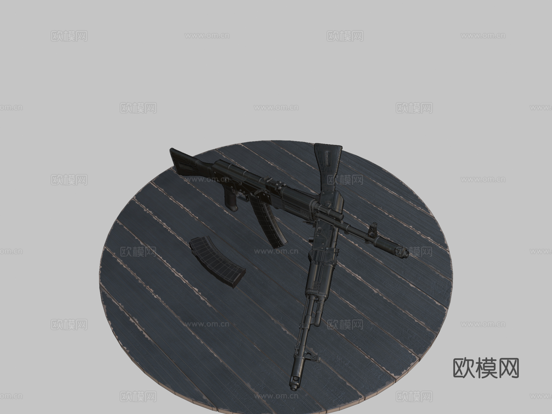 AK74M突击步枪3d模型