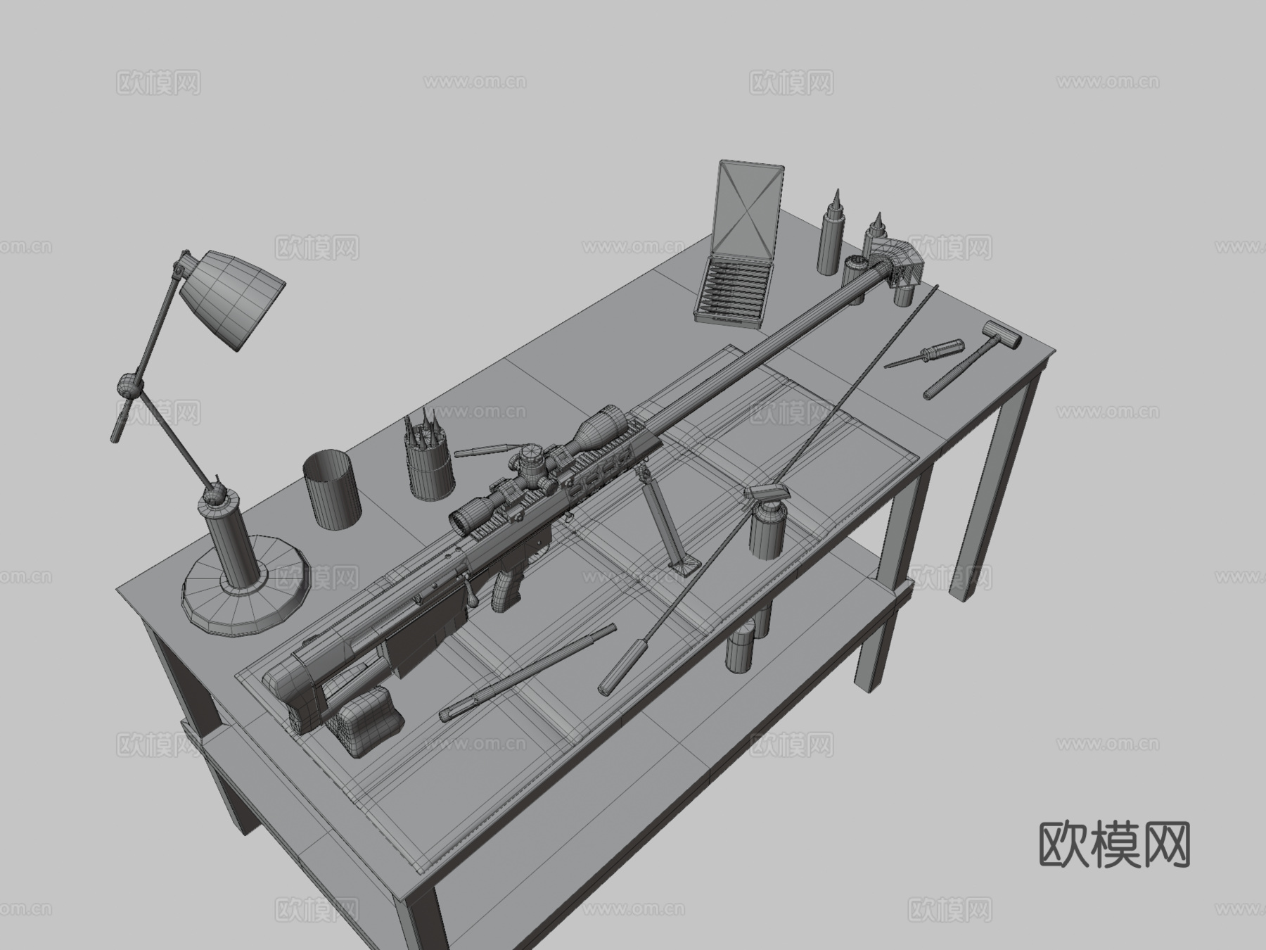 巴雷特M95 模型场景3d模型